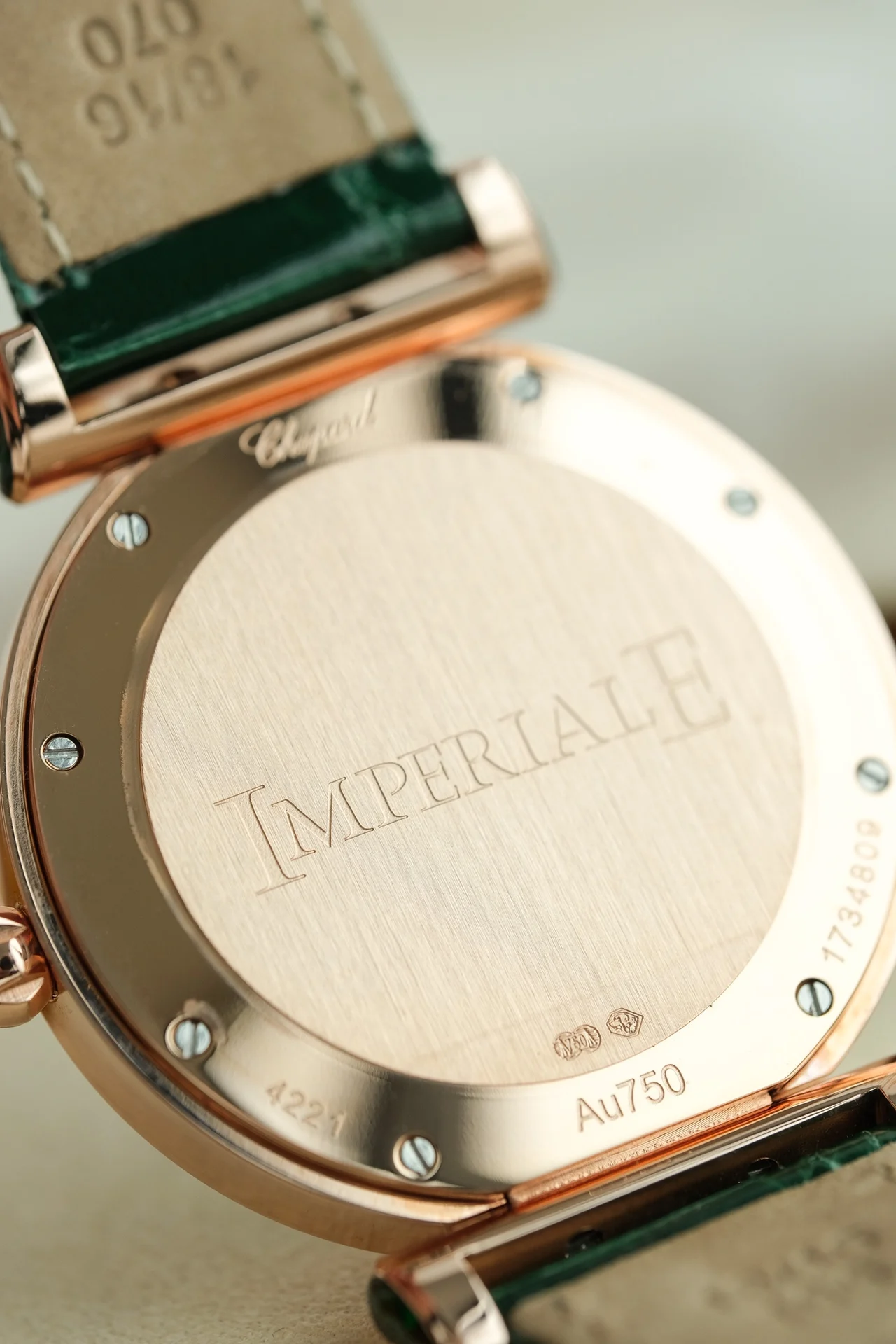 36mm dial! Genuine 18K gold plating! Post-engraved lettering — photographed off the sweep