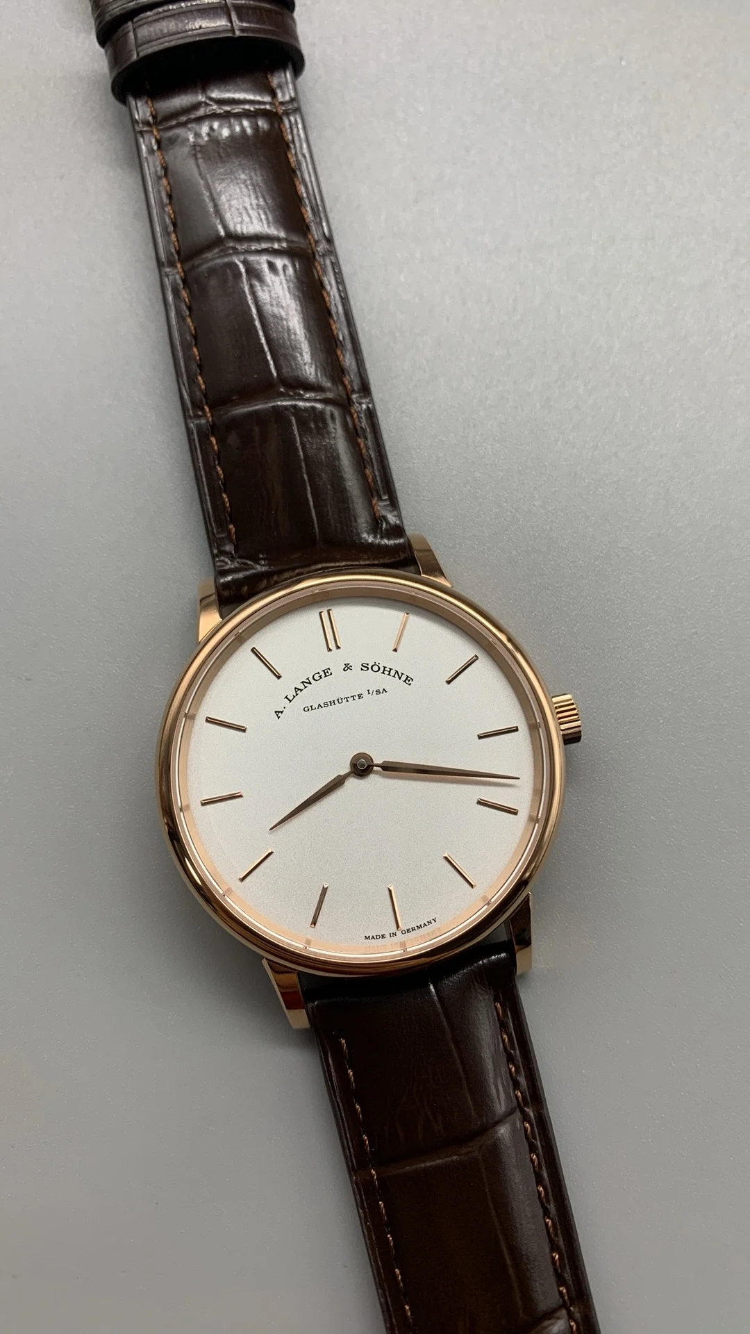 A. Lange & Söhne F8, A. Lange & Sohne, rose gold, a2892 — photographed off the sweep