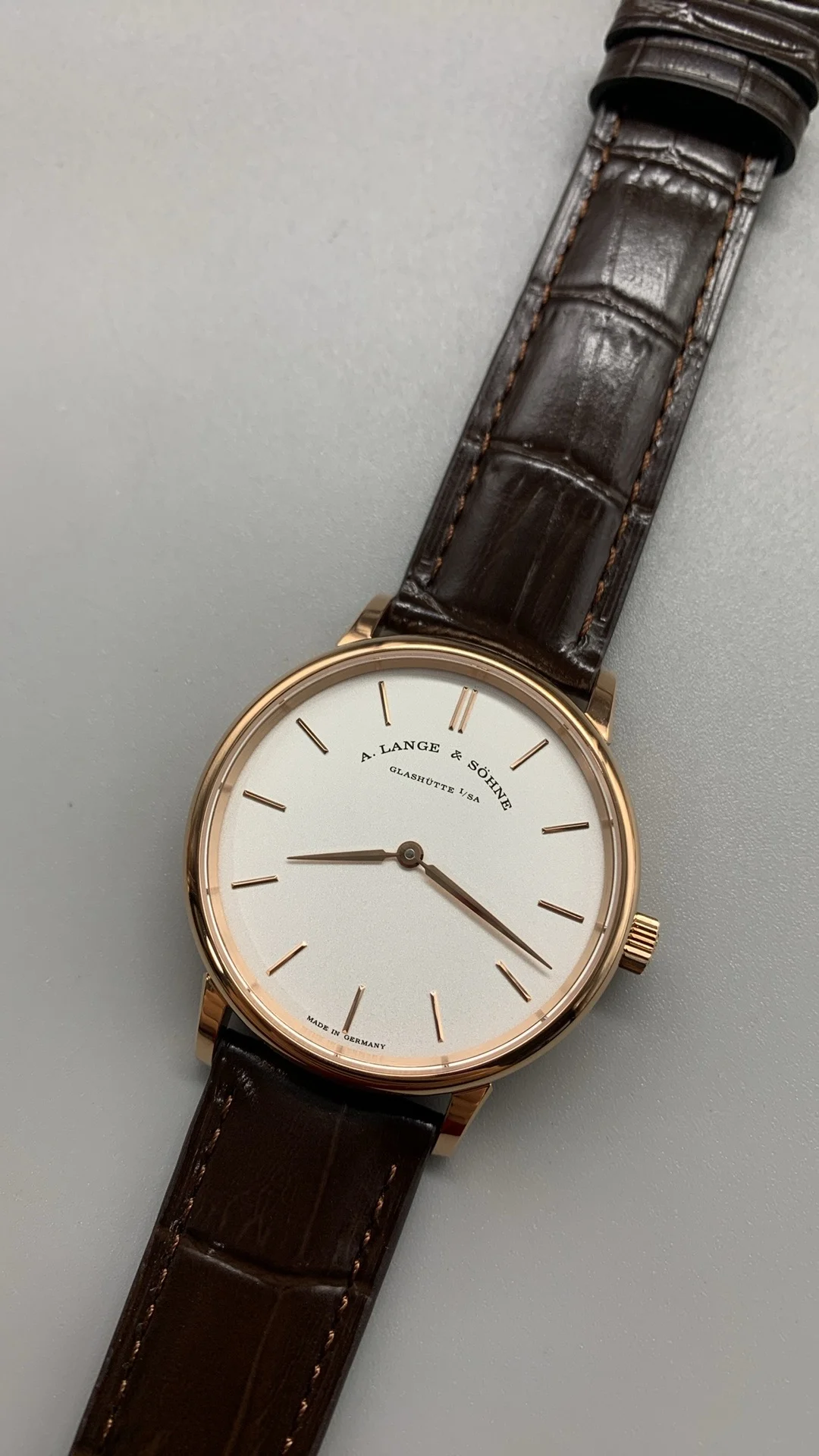 A. Lange & Söhne F8, A. Lange & Sohne, rose gold, a2892 — photographed off the sweep