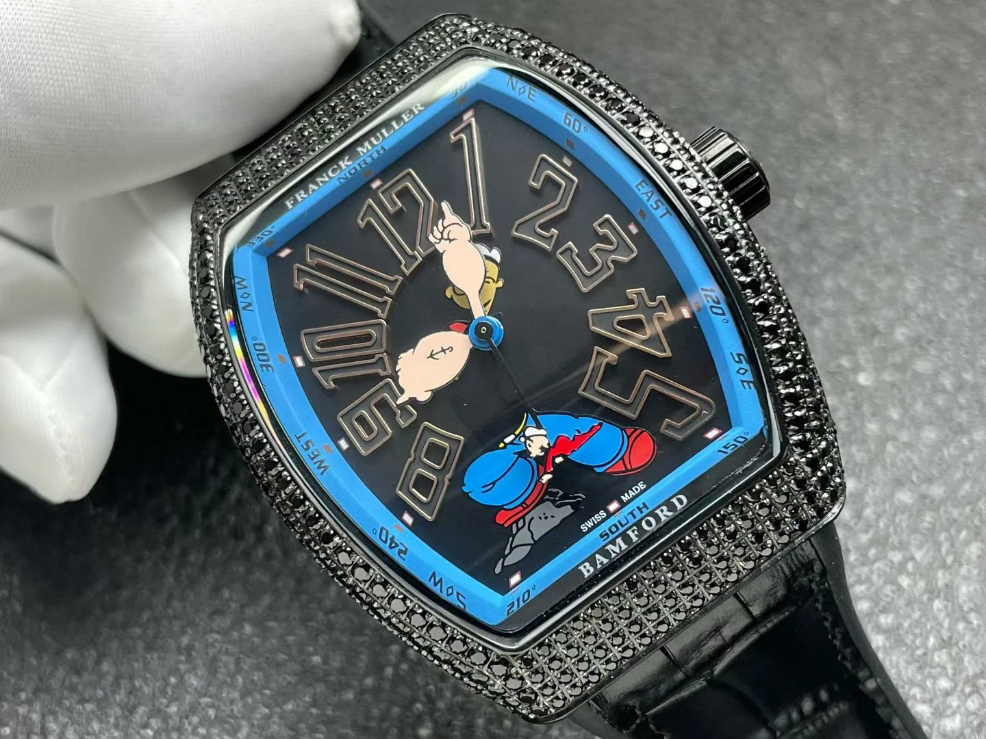 ABF Franck Muller - V45 Popeye Special Edition — photographed off the sweep