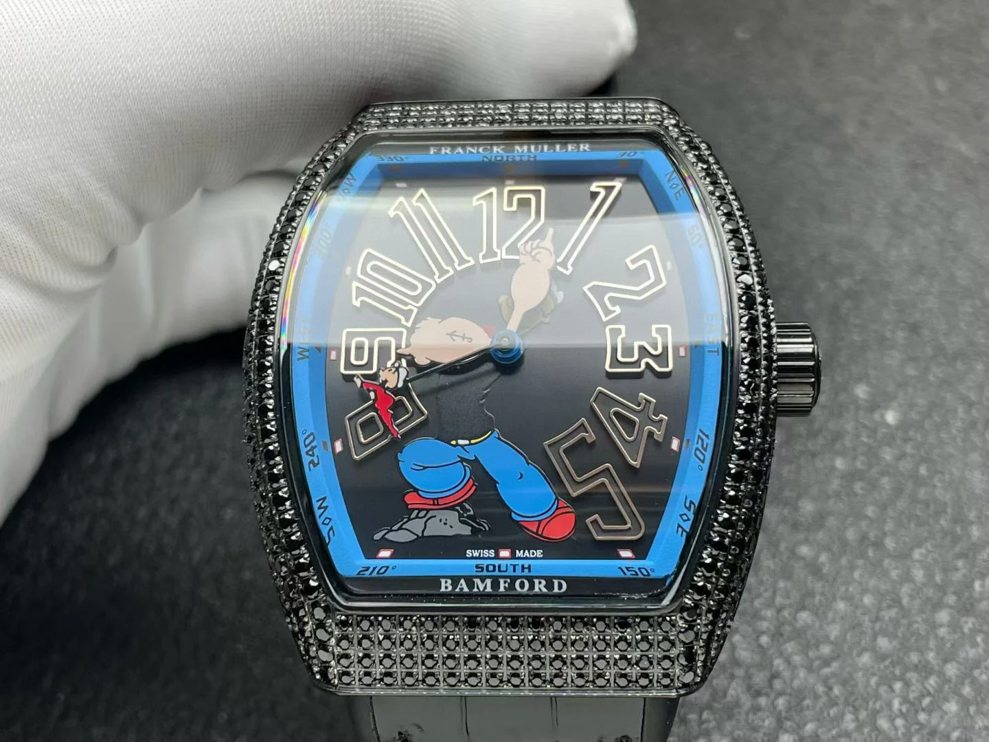 ABF Franck Muller - V45 Popeye Special Edition — photographed off the sweep