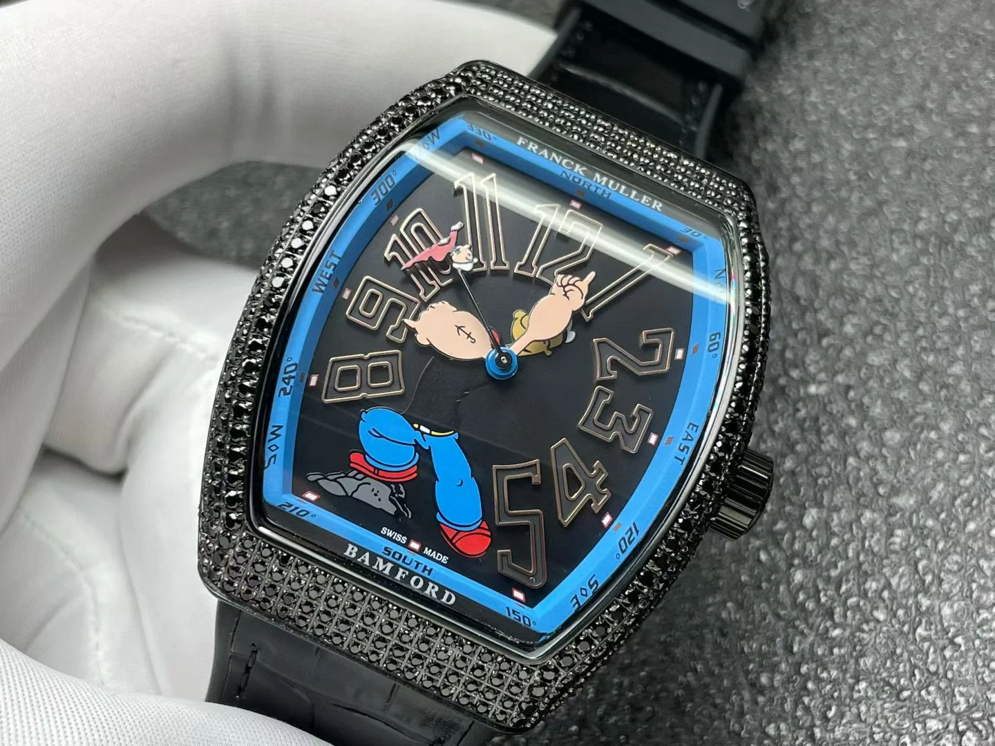 ABF Franck Muller - V45 Popeye Special Edition — photographed off the sweep