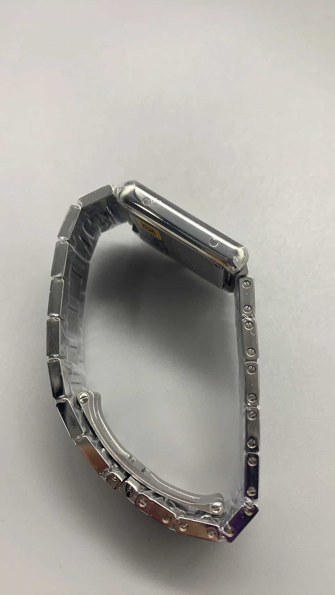 AF, small, solo steel bracelet — photographed off the sweep