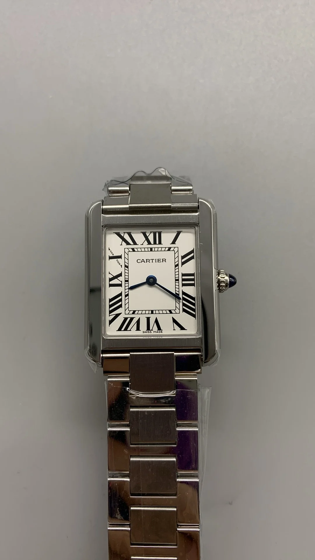 AF, small, solo steel bracelet — photographed off the sweep