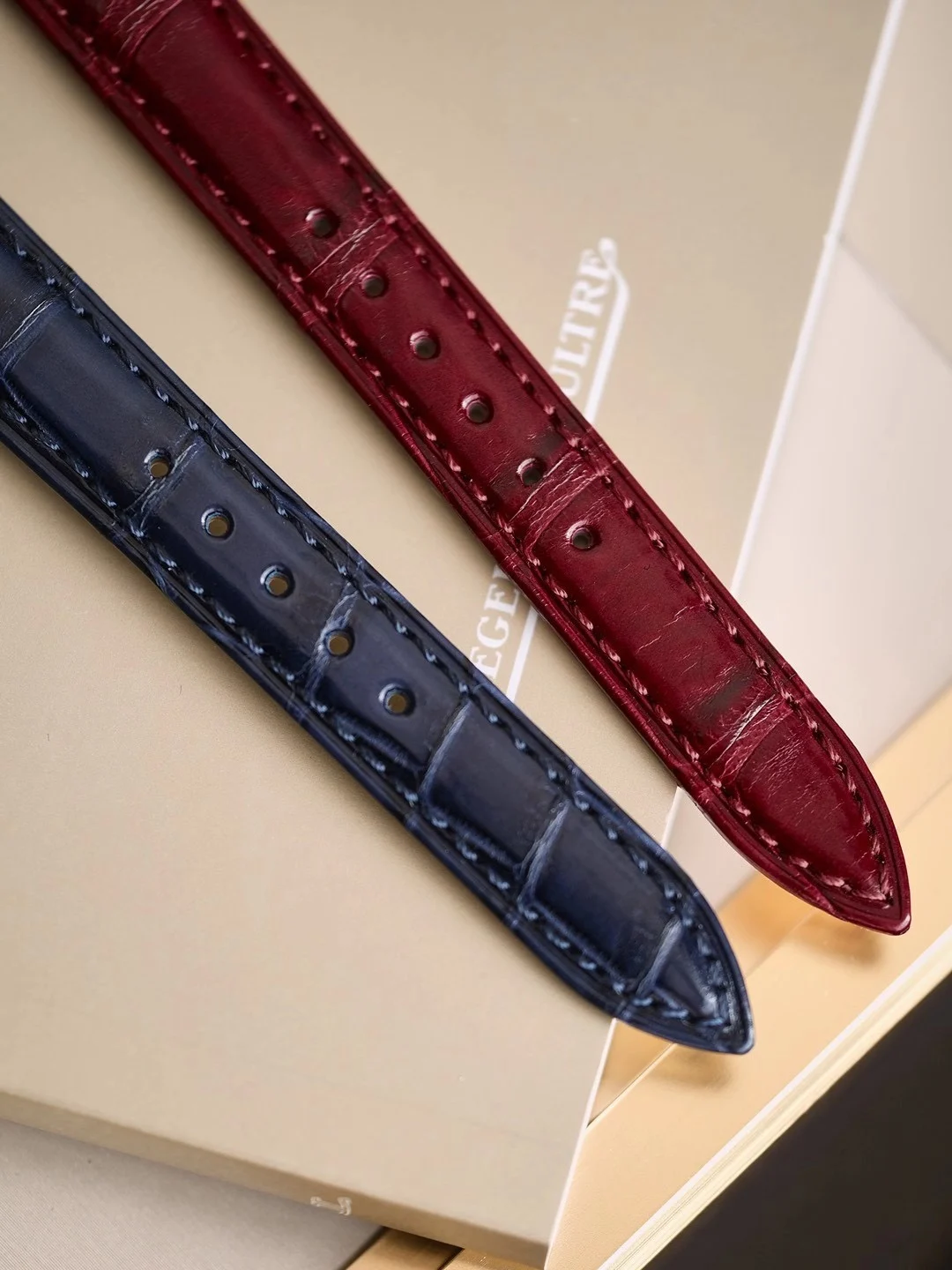 alligator leather strap — photographed off the sweep