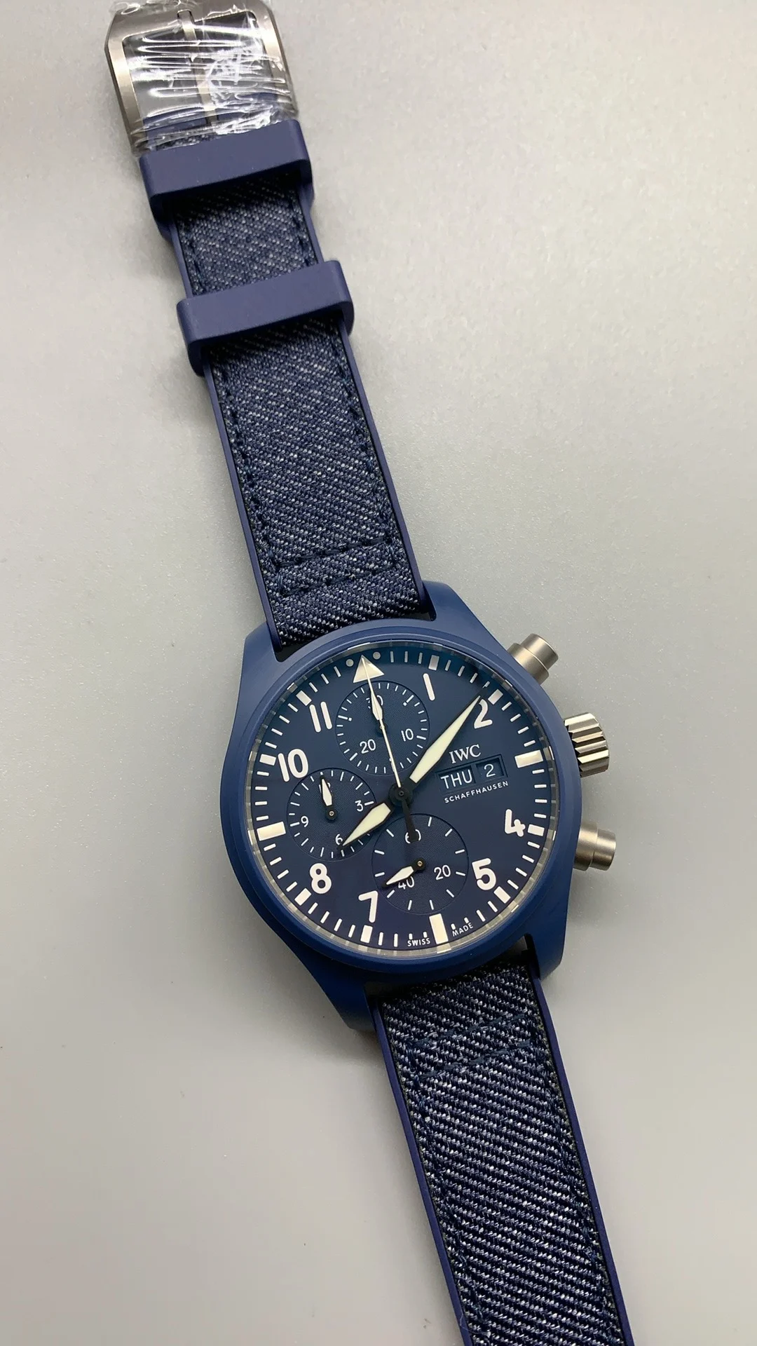 Aps, Flight Design, Blue Ceramic, New Movement — photographed off the sweep