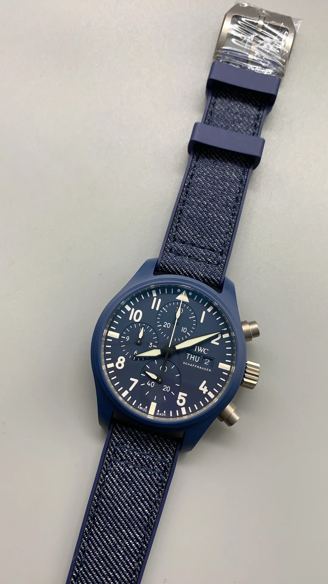 Aps, Flight Design, Blue Ceramic, New Movement — photographed off the sweep