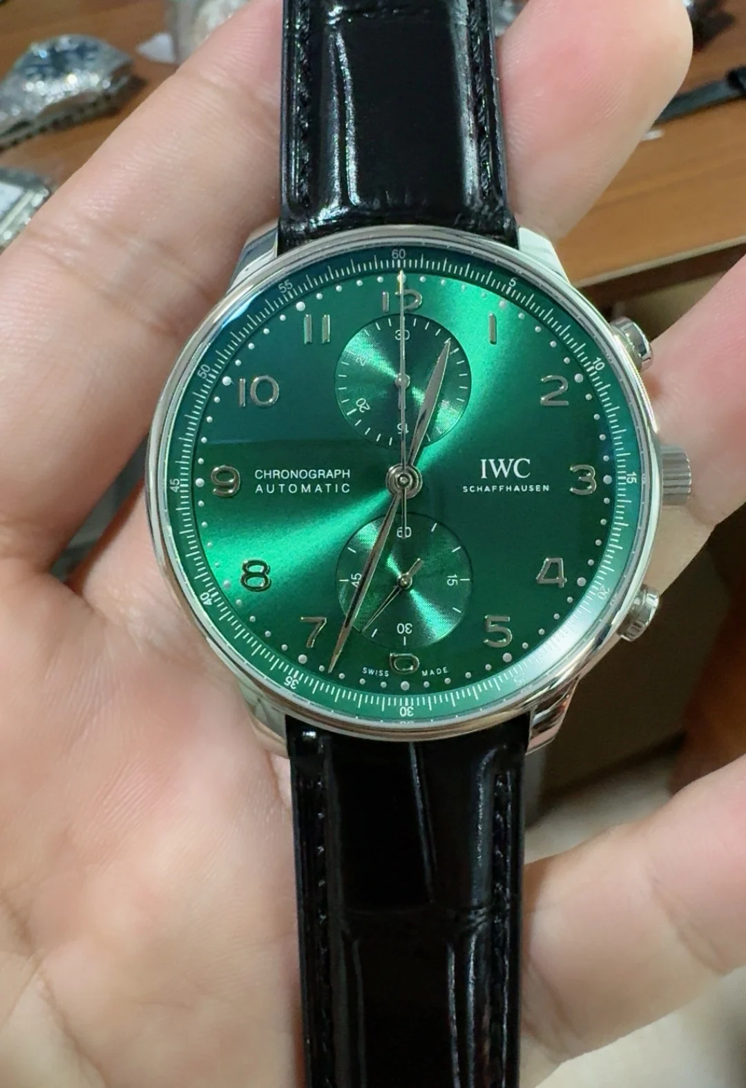 Aps, Flight Design Green, Black Leather, New Movement — photographed off the sweep