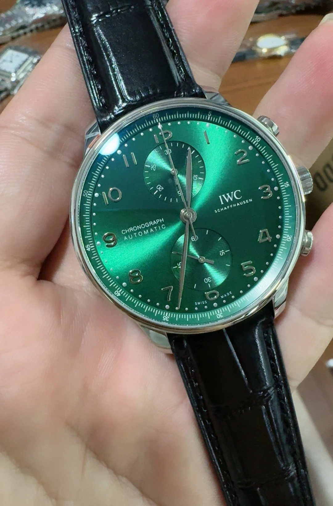 Aps, Flight Design Green, Black Leather, New Movement — photographed off the sweep