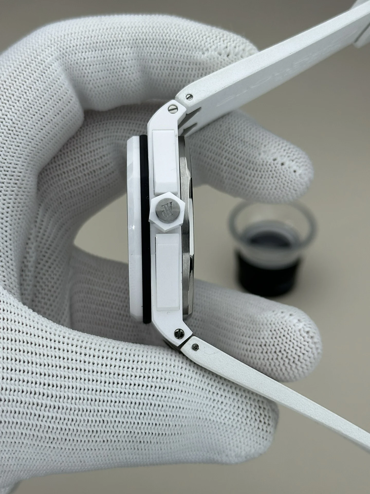 aps white ceramic — photographed off the sweep