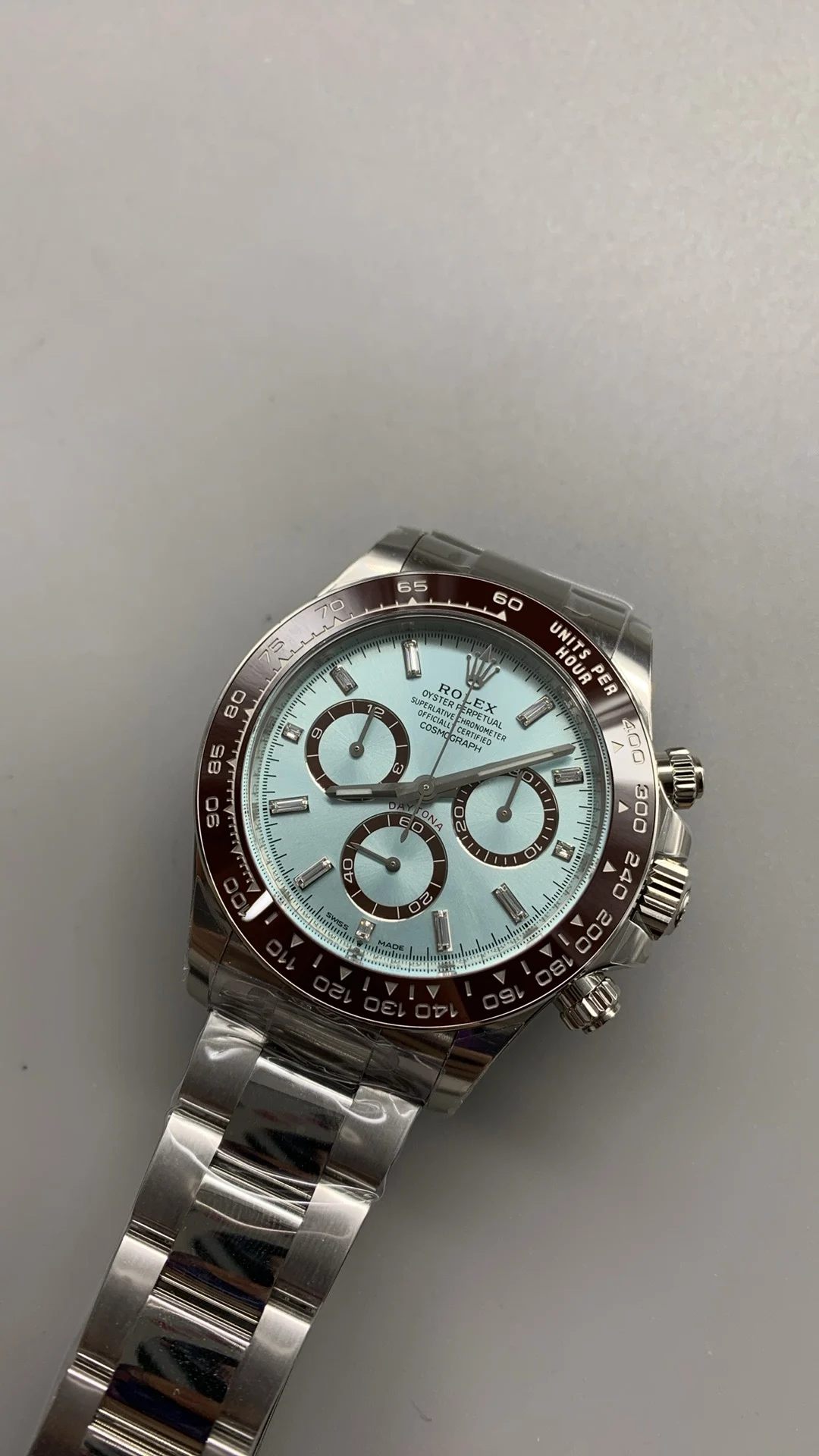ARF, Ice Blue Di, 4801 movement — photographed off the sweep