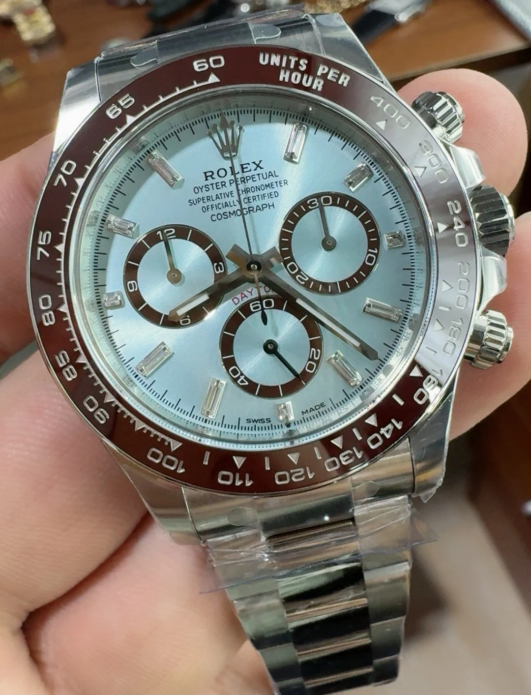 ARF, Ice Blue Di, 4801 movement — photographed off the sweep