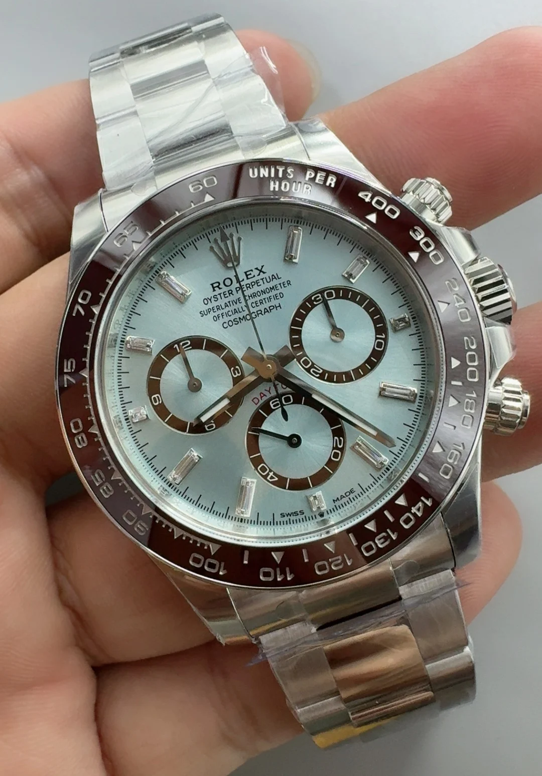 ARF, Ice Blue Di, 4801 movement — photographed off the sweep