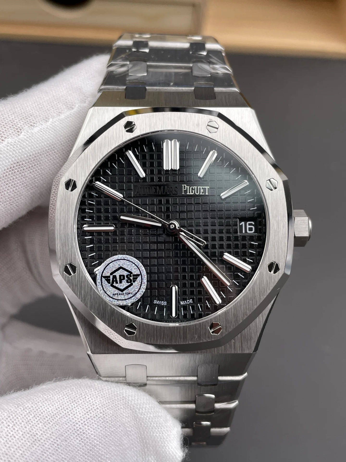 Audemars Piguet Black Dial 41mm — photographed off the sweep