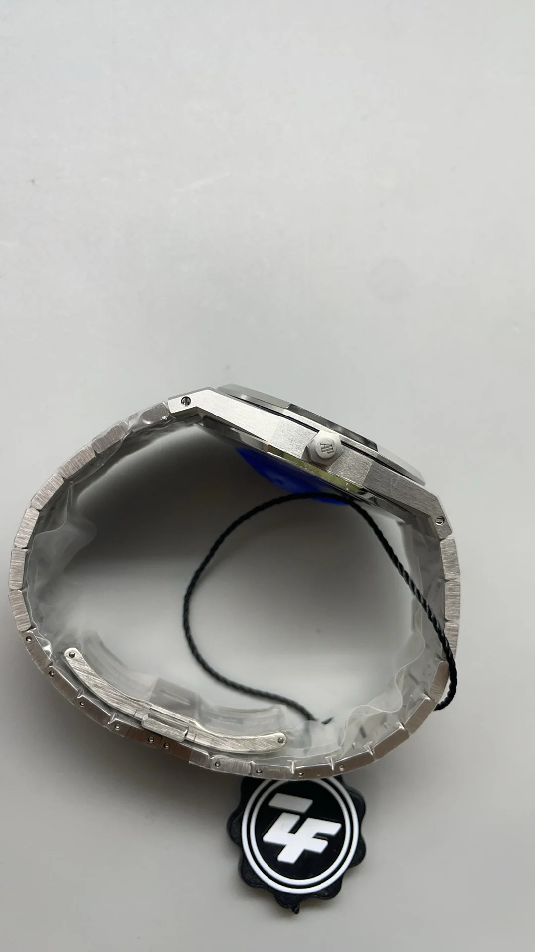 Audemars Piguet Blue Dial 15202 39mm — photographed off the sweep