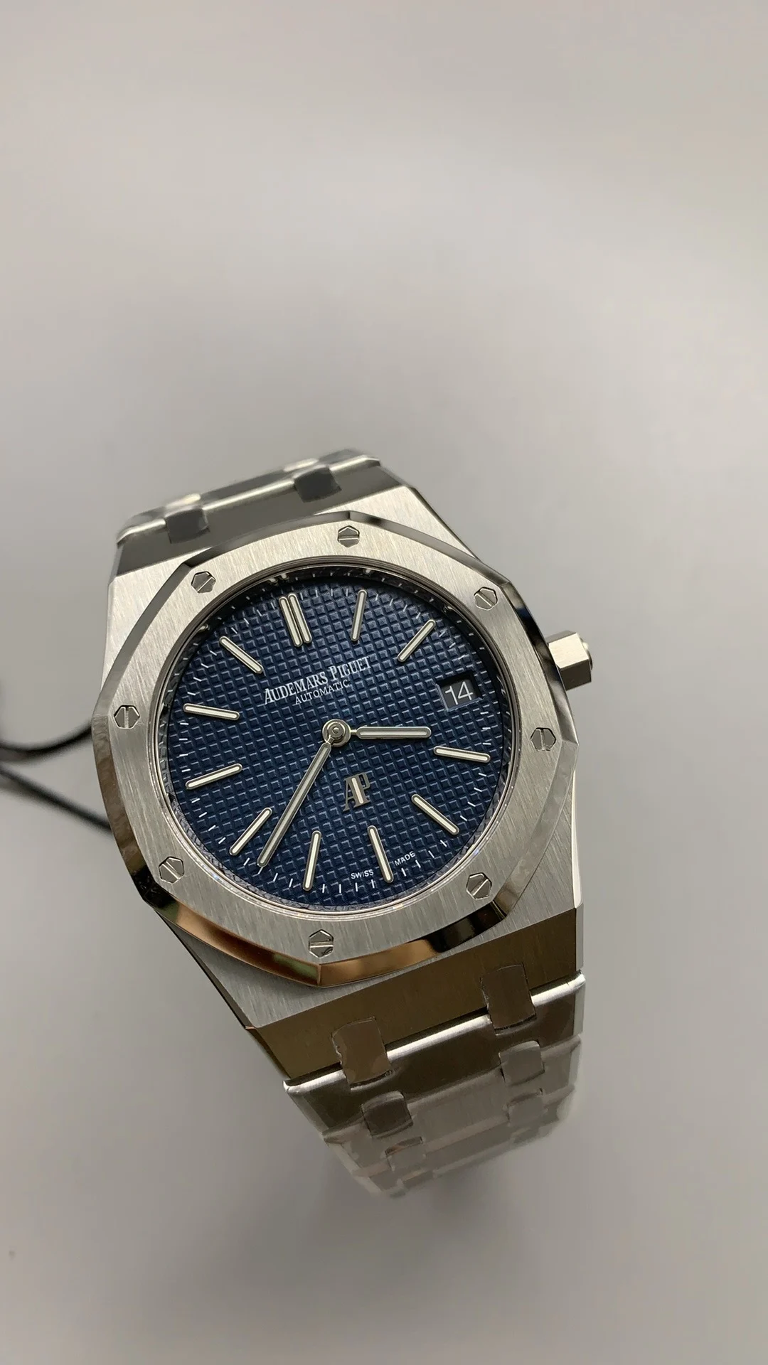 Audemars Piguet Blue Dial 15202 — photographed off the sweep