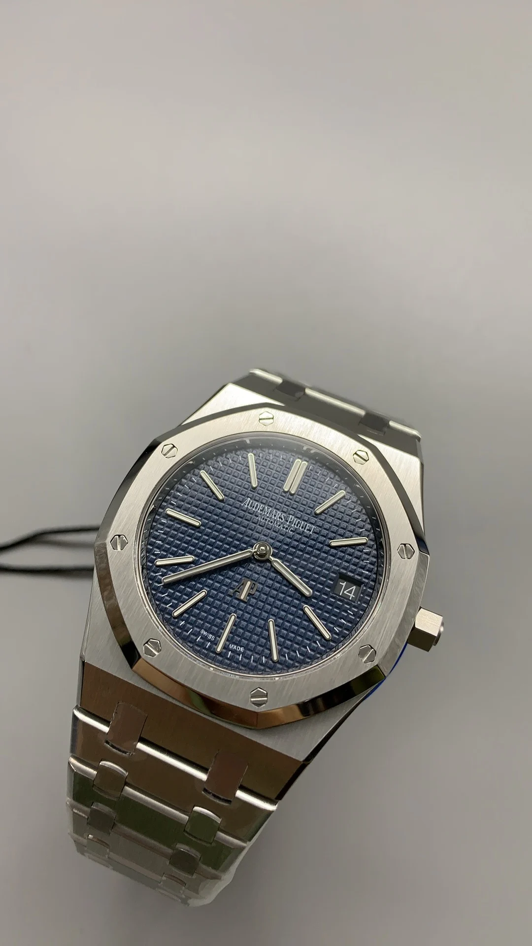 Audemars Piguet Blue Dial 15202 — photographed off the sweep