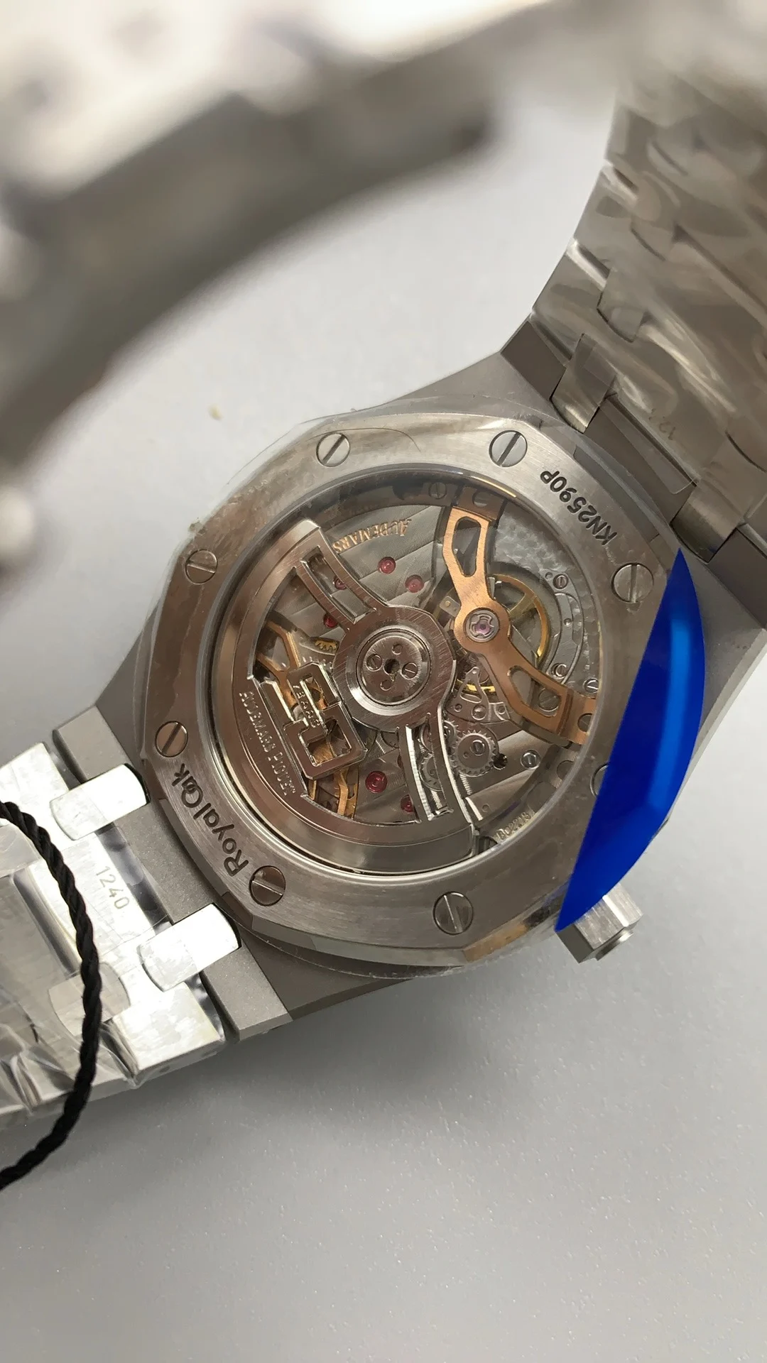 Audemars Piguet Blue Dial 15202 — photographed off the sweep