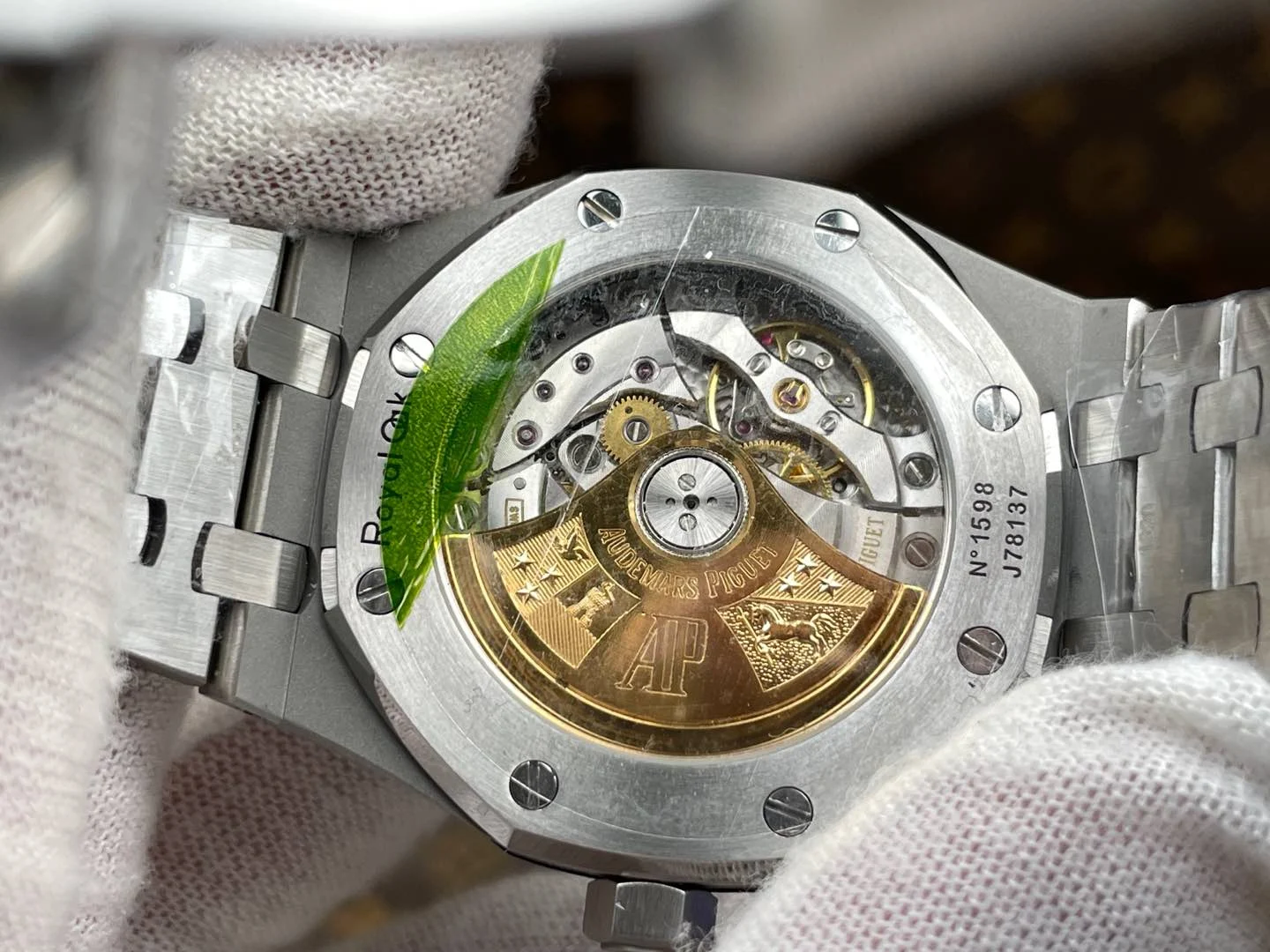 Audemars Piguet Blue Dial 15450 37mm — photographed off the sweep
