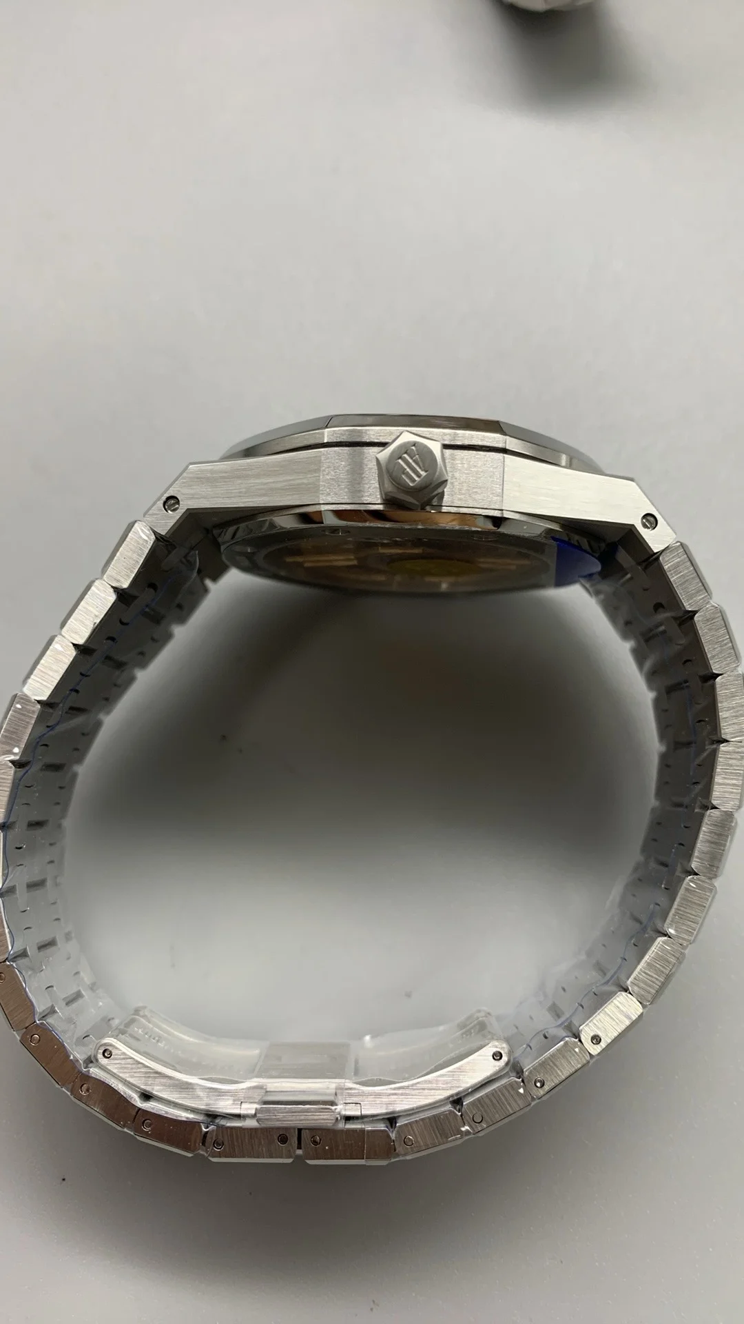 Audemars Piguet Blue Dial 15500 — photographed off the sweep