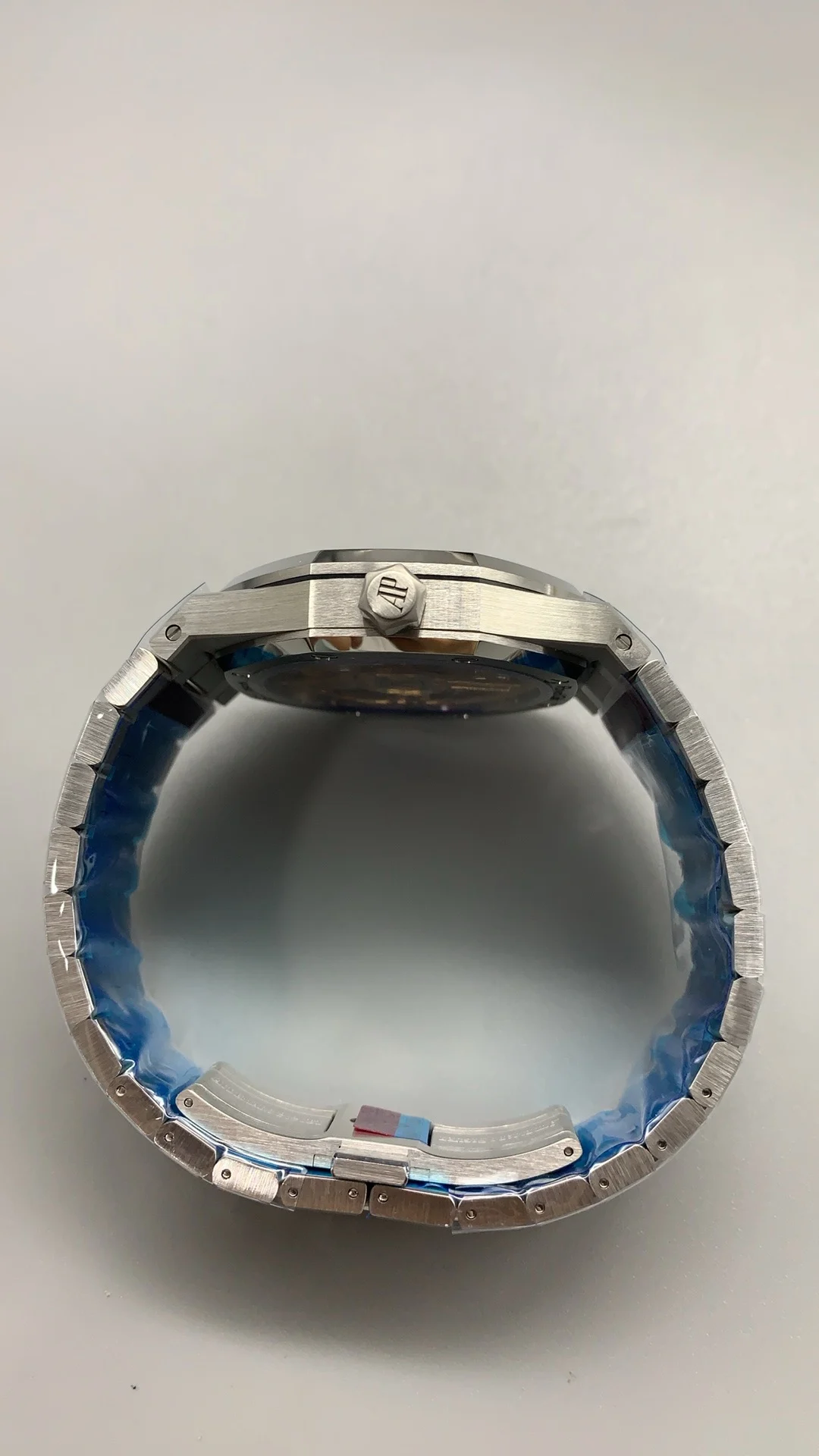Audemars Piguet Blue Dial 15500 — photographed off the sweep