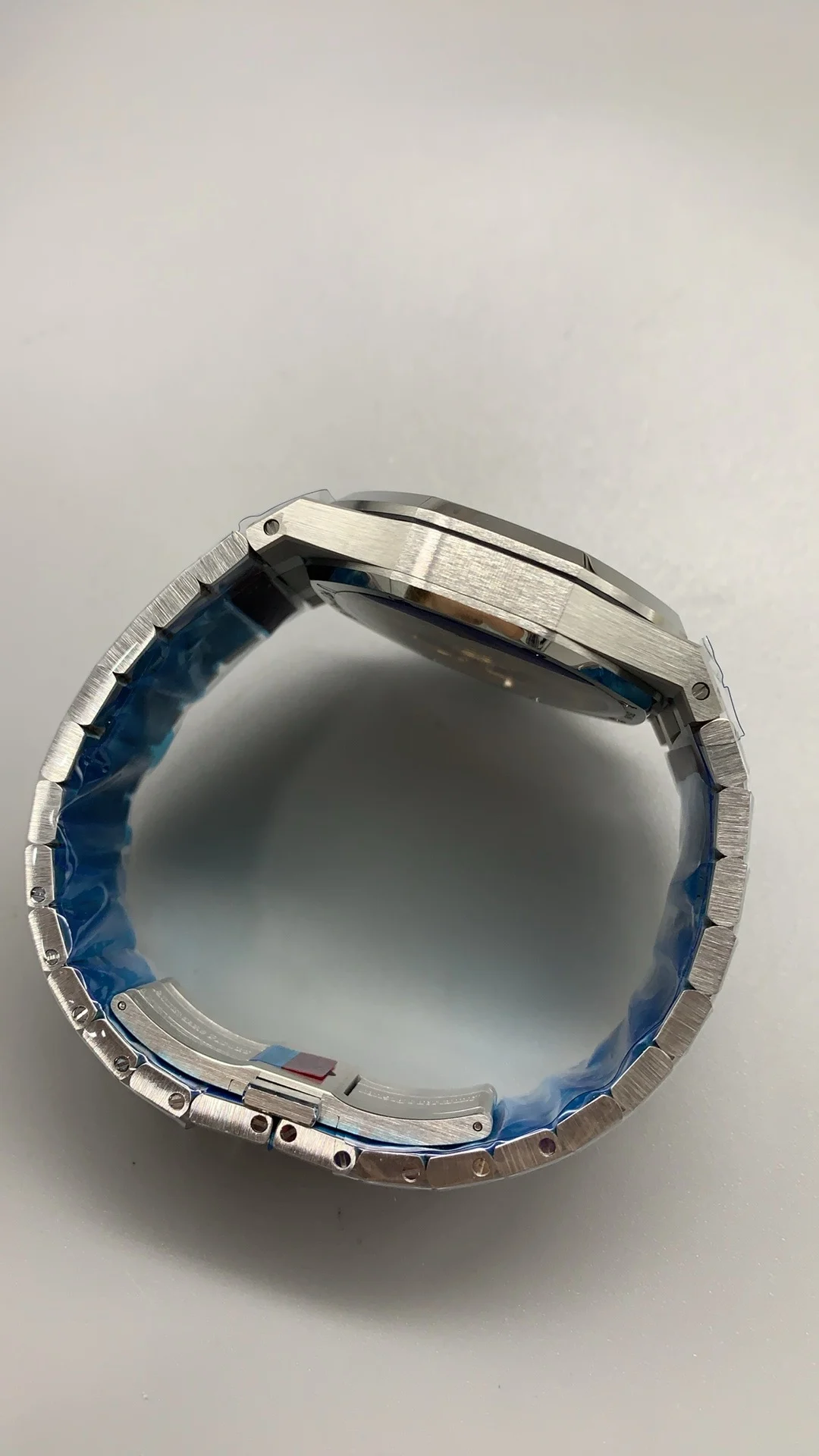 Audemars Piguet Blue Dial 15500 — photographed off the sweep