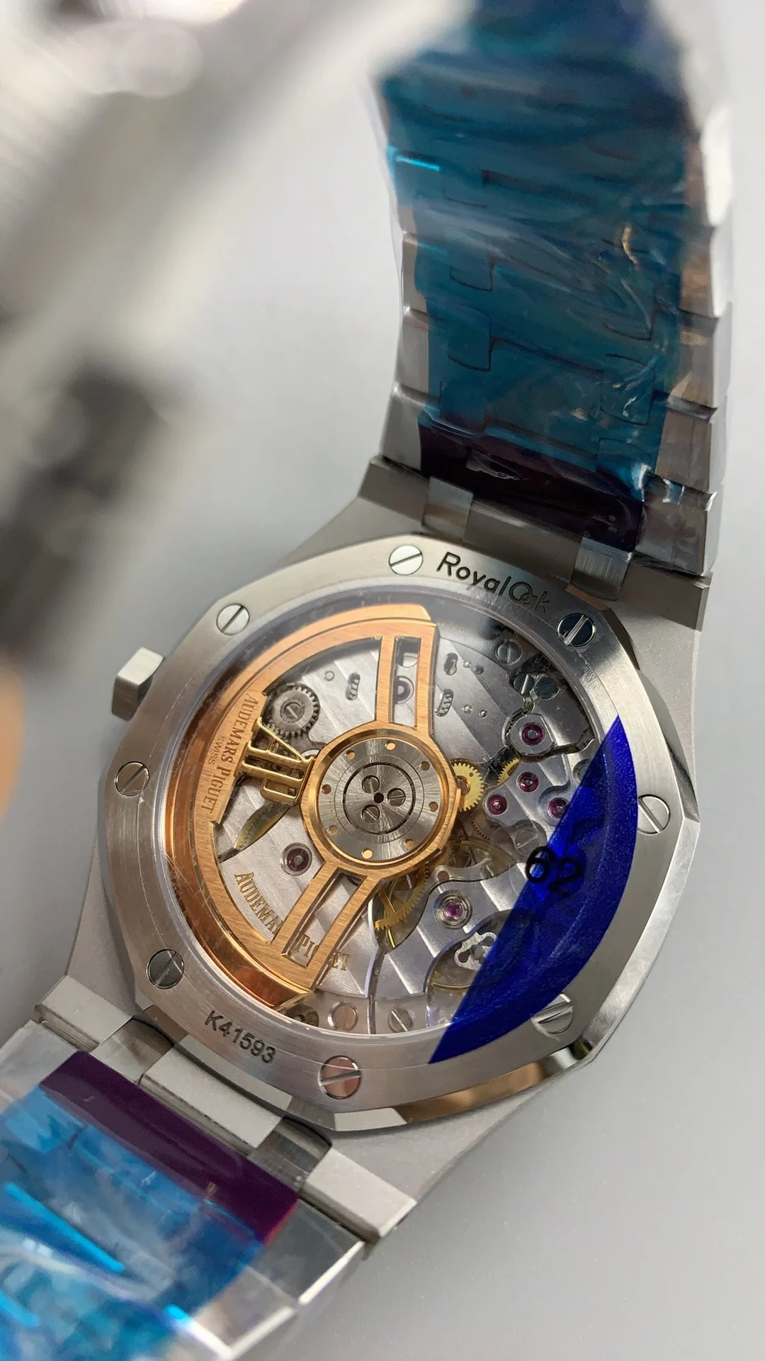 Audemars Piguet Blue Dial 15500 — photographed off the sweep
