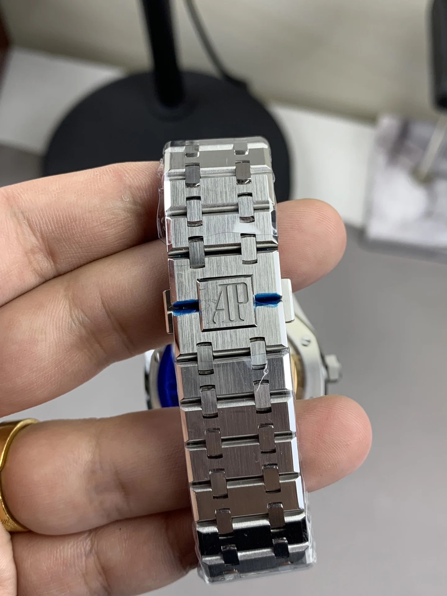 Audemars Piguet Blue Dial 15500 — photographed off the sweep