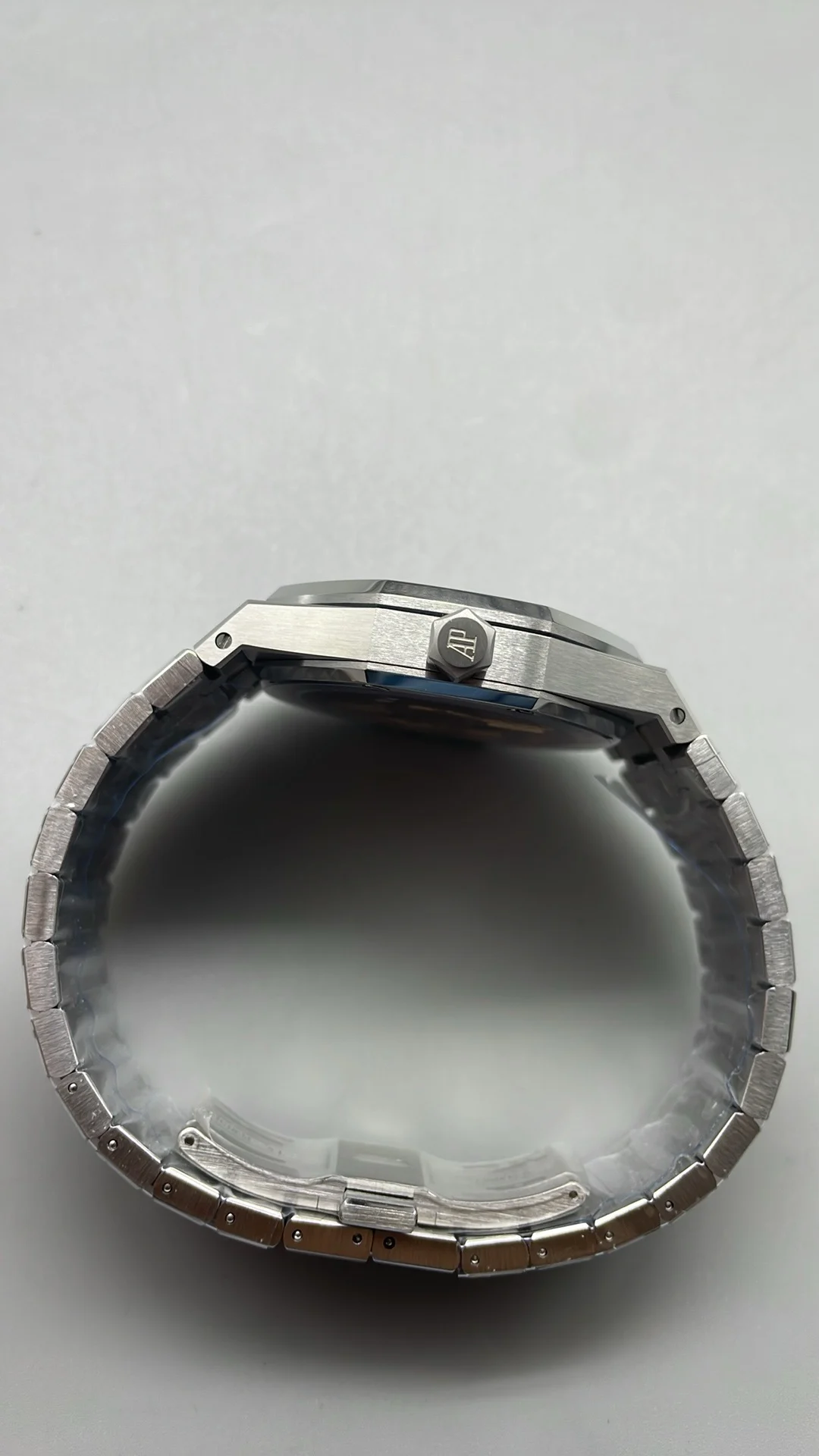 Audemars Piguet Blue Dial 15500 — photographed off the sweep