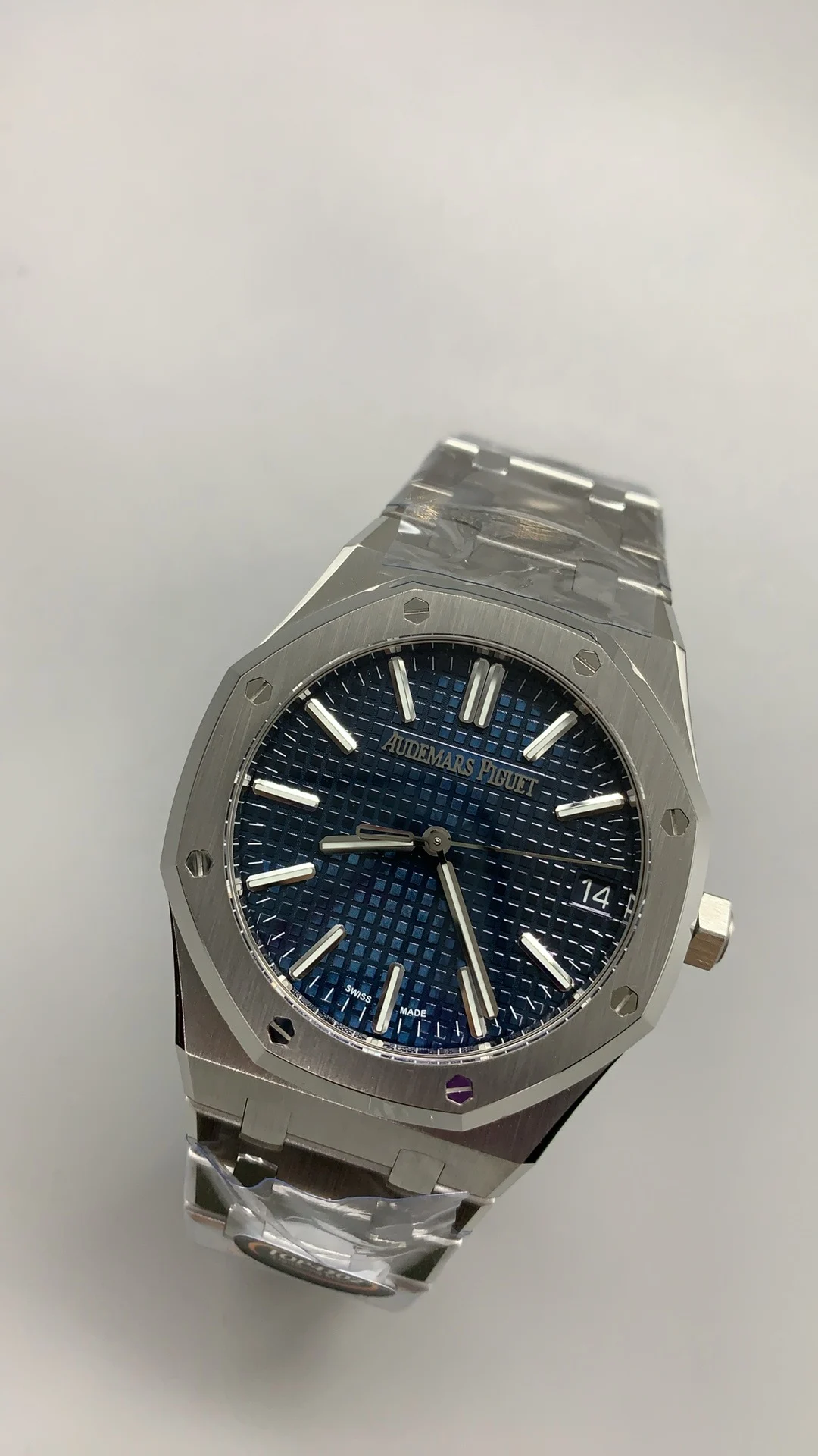 Audemars Piguet Blue Dial 15510 — photographed off the sweep