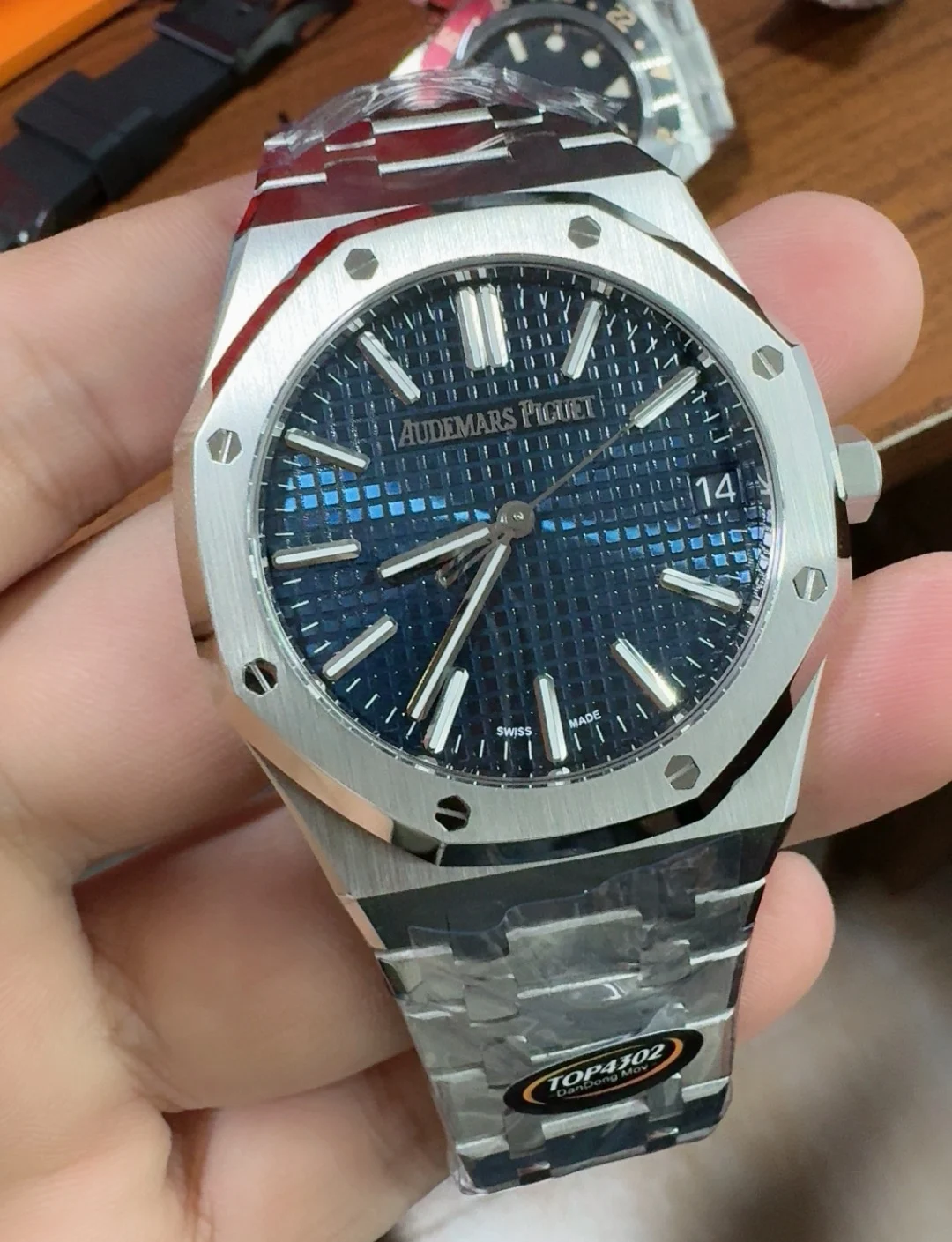 Audemars Piguet Blue Dial 15510 — photographed off the sweep