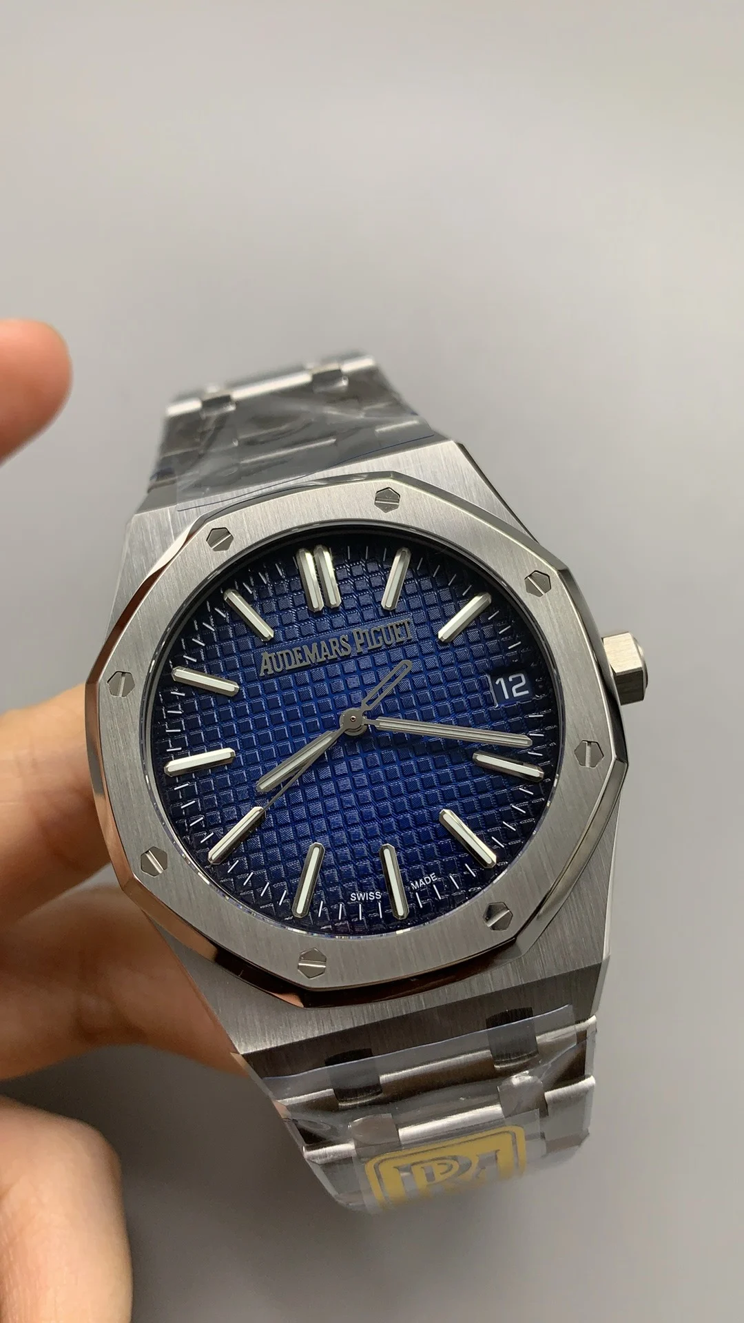Audemars Piguet Blue Dial 15510 — photographed off the sweep