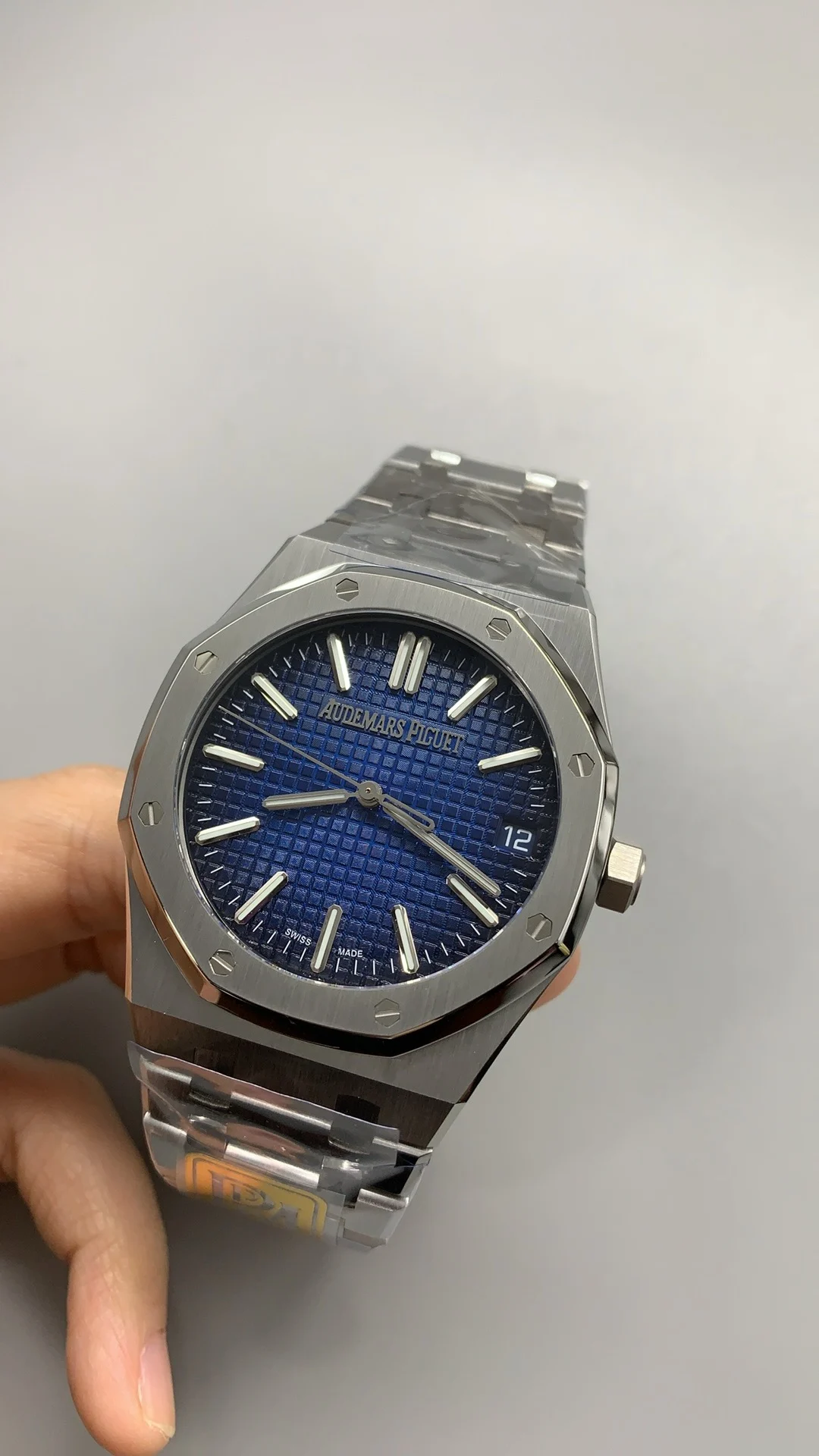 Audemars Piguet Blue Dial 15510 — photographed off the sweep