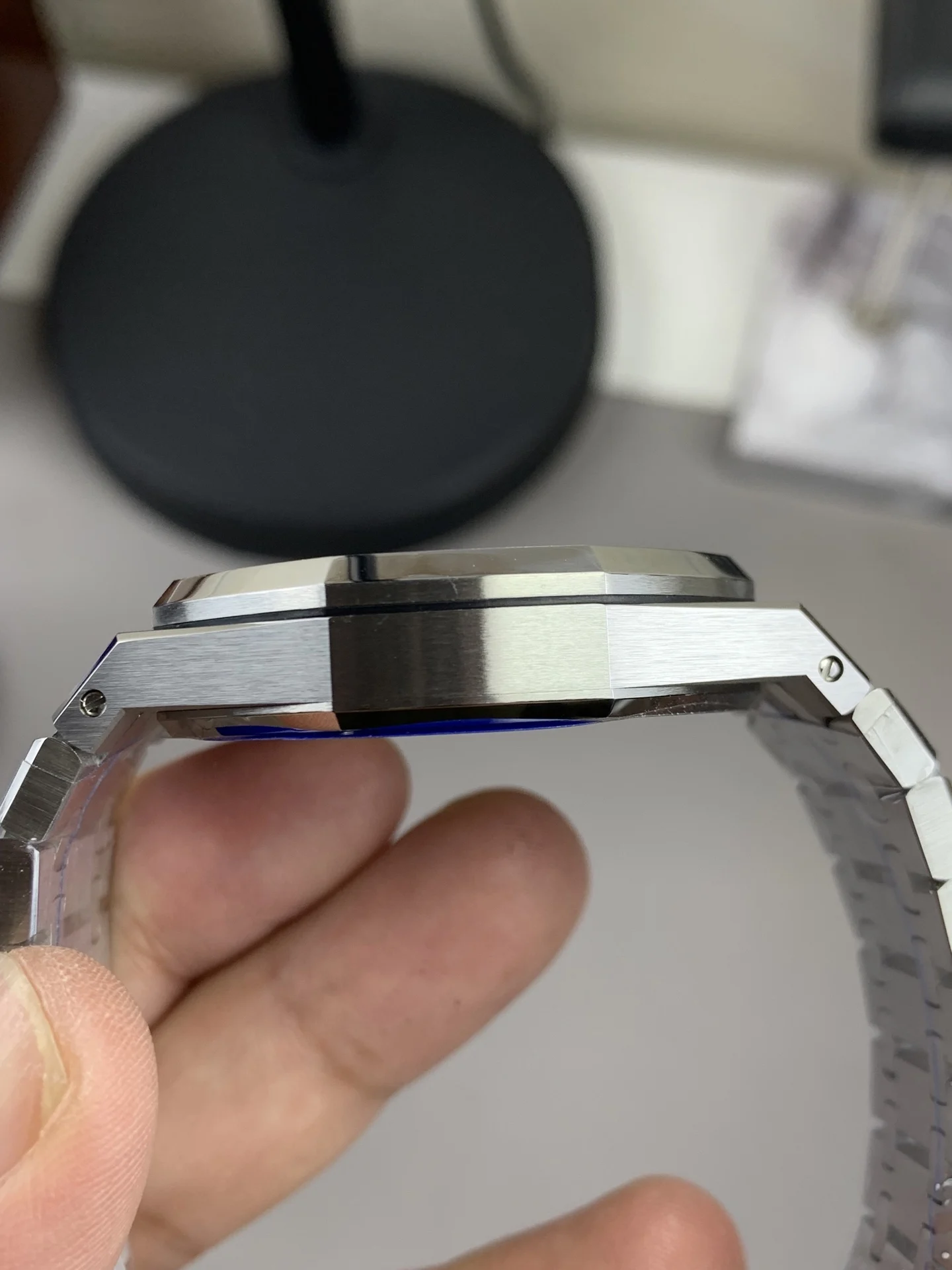 Audemars Piguet Blue Dial 15510 — photographed off the sweep