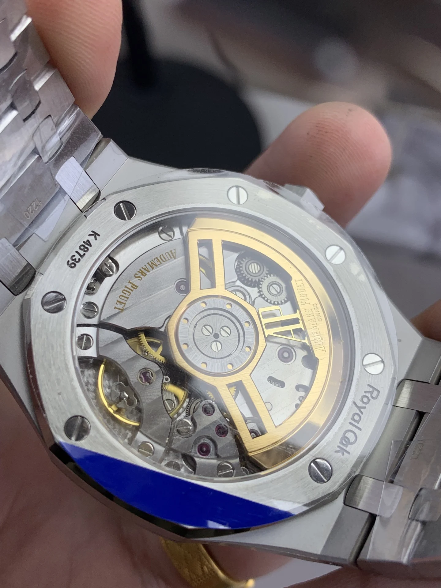 Audemars Piguet Blue Dial 15510 — photographed off the sweep