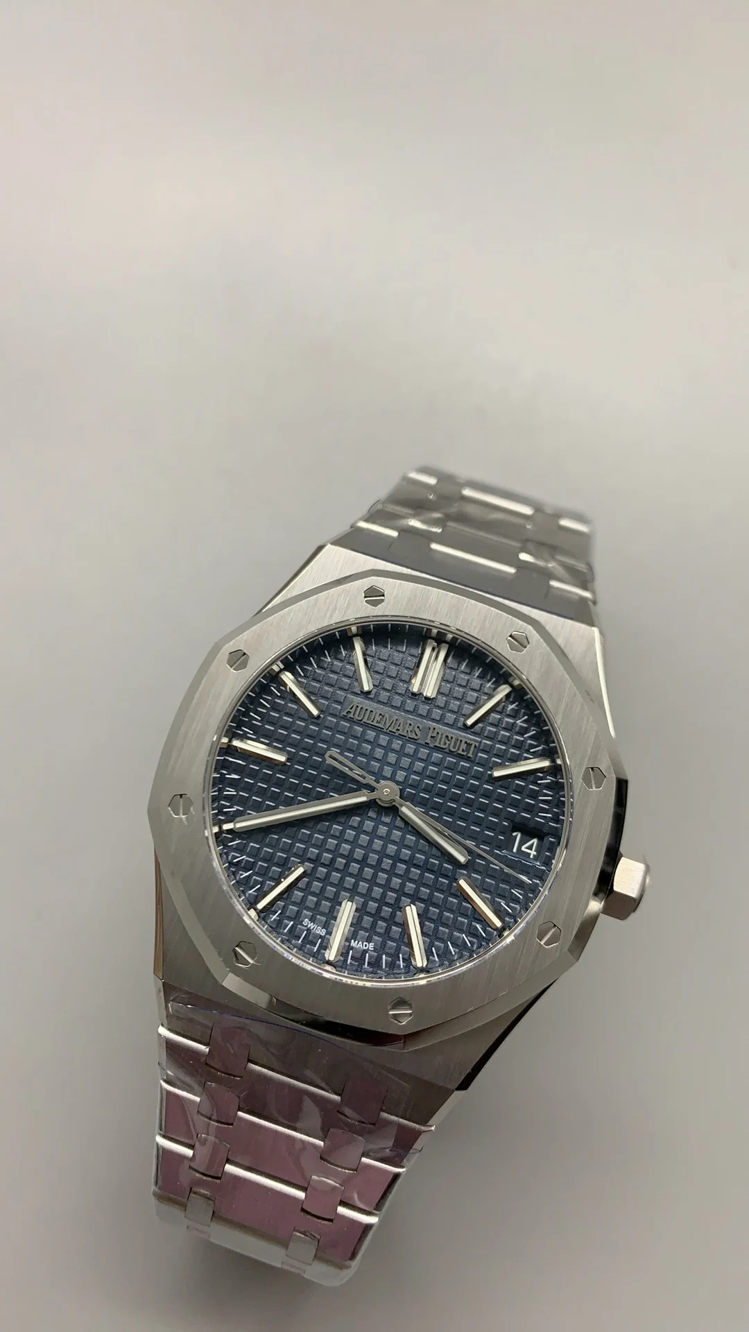 Audemars Piguet Blue Dial 15510 — photographed off the sweep