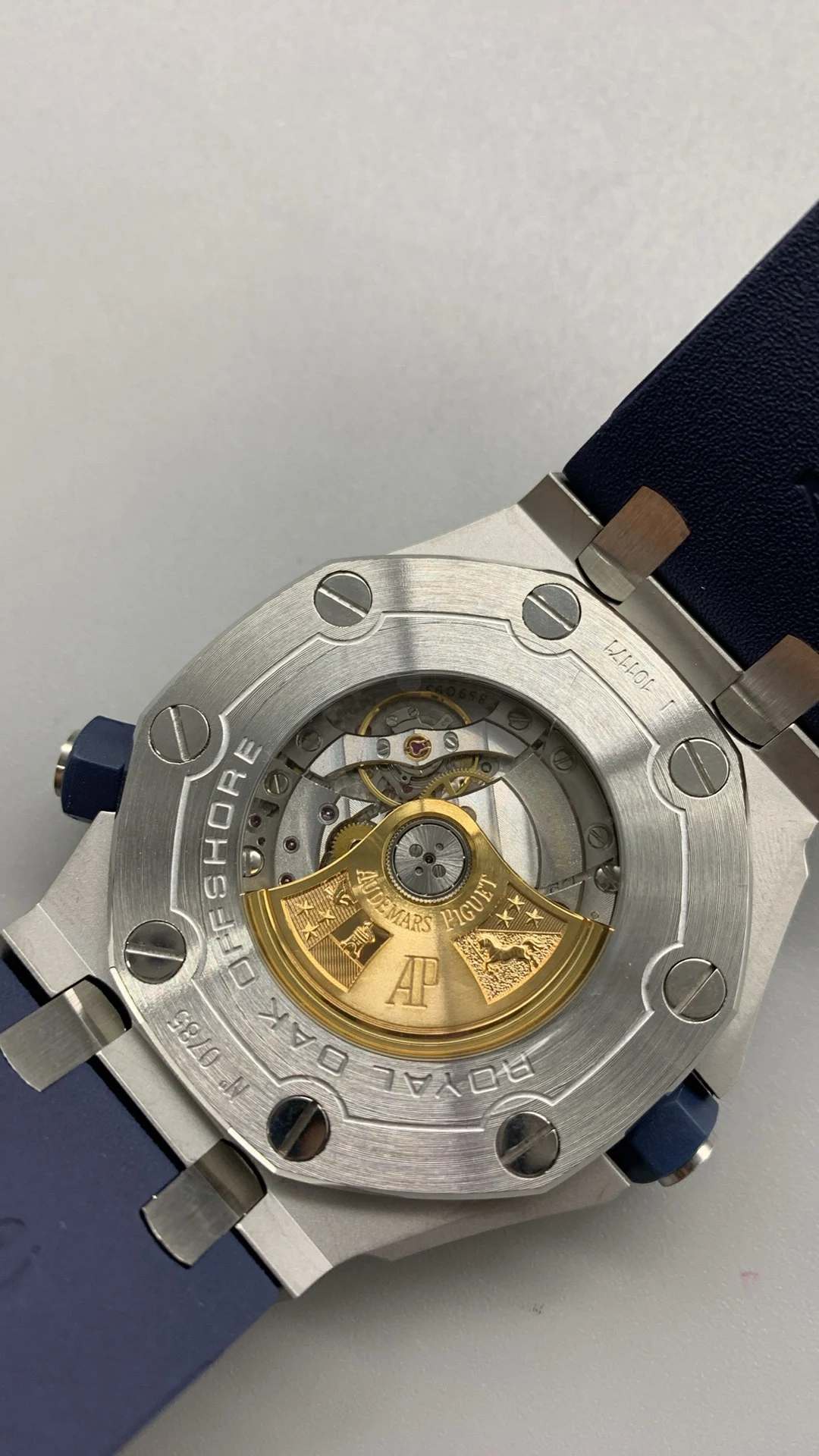 Audemars Piguet Blue Dial 15710 — photographed off the sweep