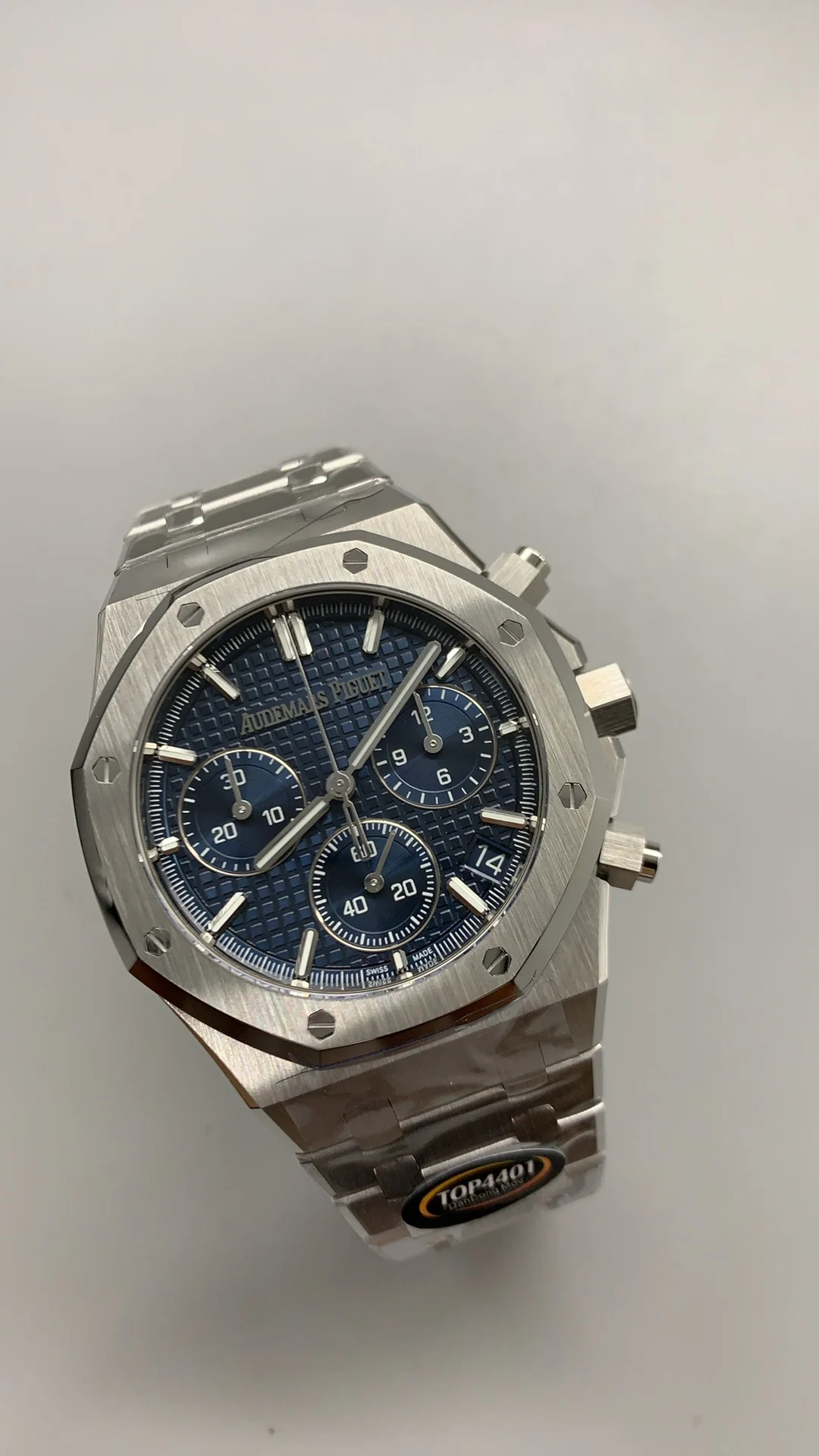 Audemars Piguet Blue Dial 26240 — photographed off the sweep