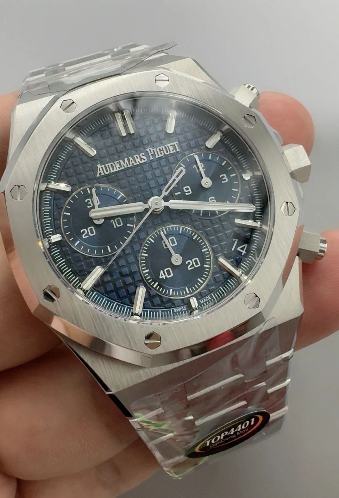 Audemars Piguet Blue Dial 26240 — photographed off the sweep