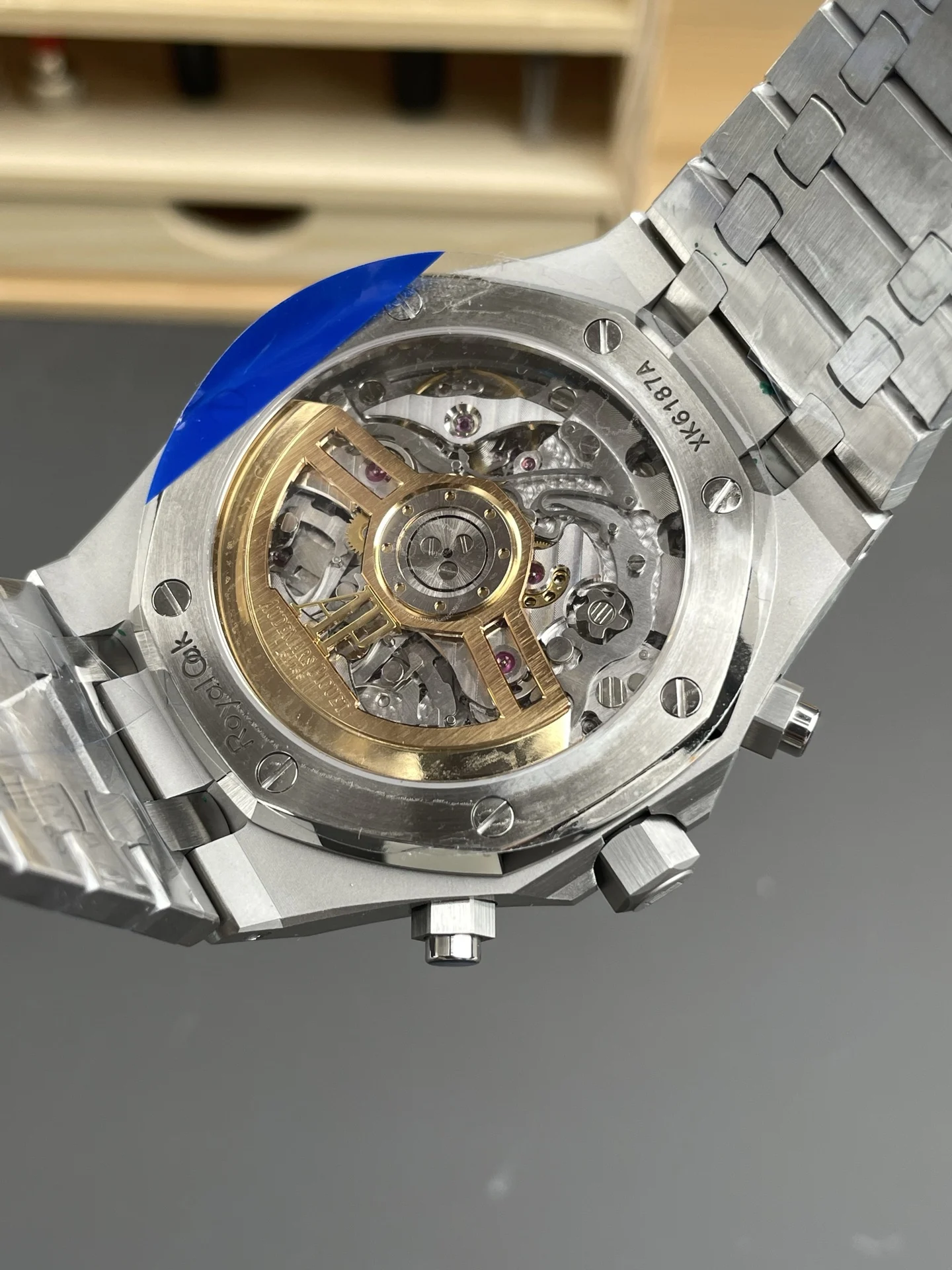 Audemars Piguet Blue Dial 26240 41mm — photographed off the sweep