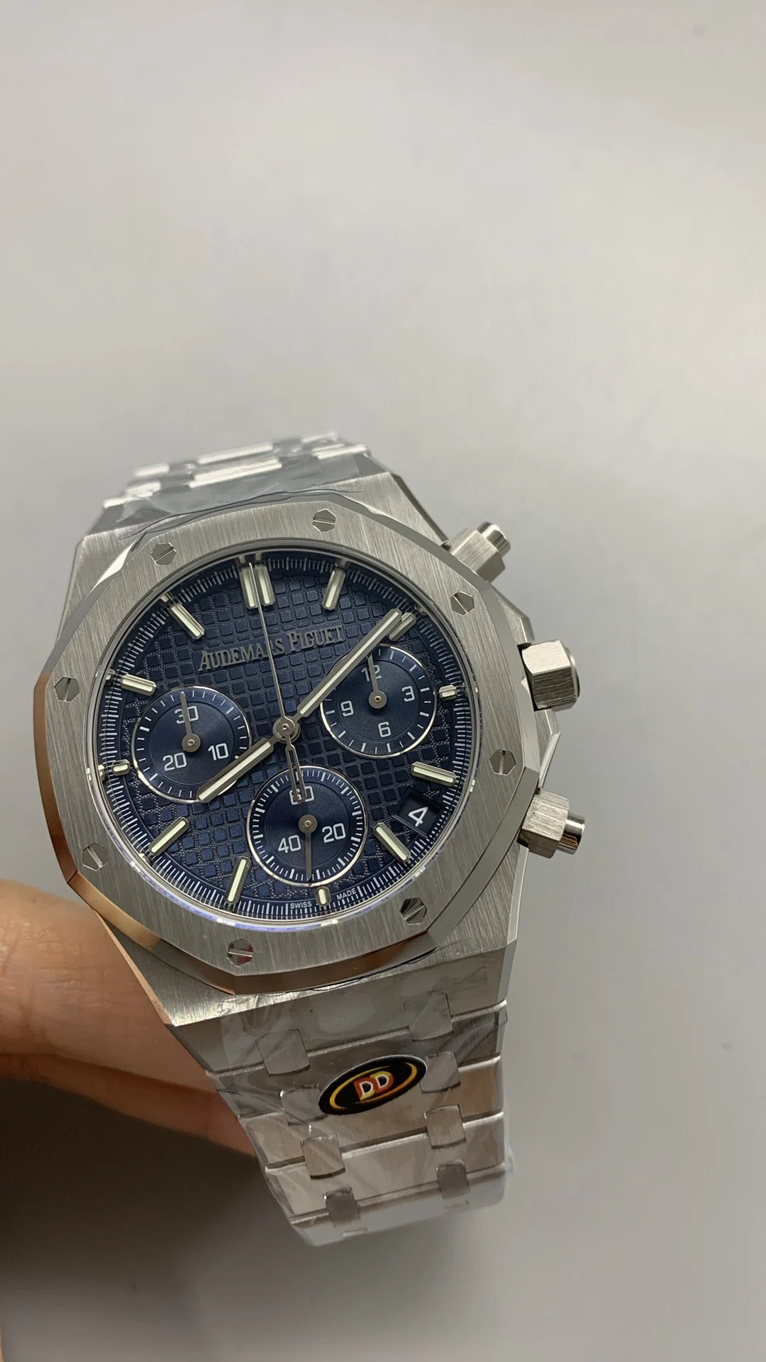Audemars Piguet Blue Dial 26240 — photographed off the sweep