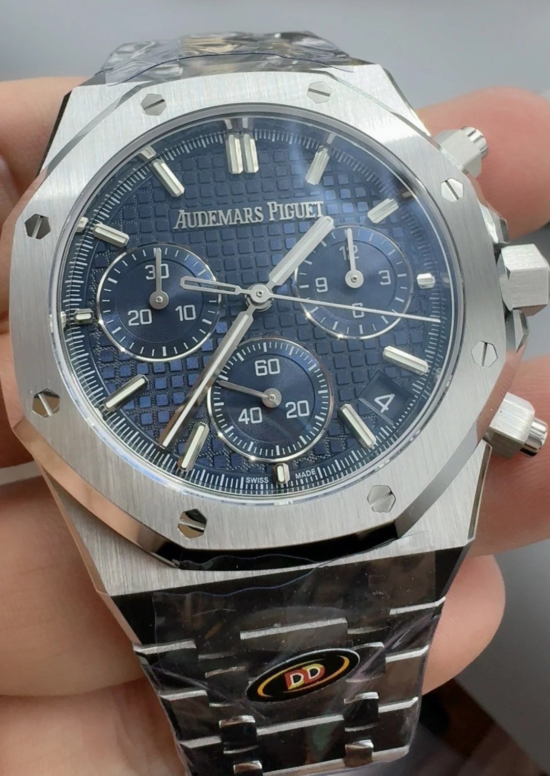 Audemars Piguet Blue Dial 26240 — photographed off the sweep