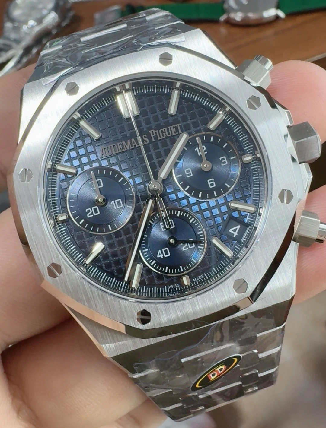 Audemars Piguet Blue Dial 26240 — photographed off the sweep