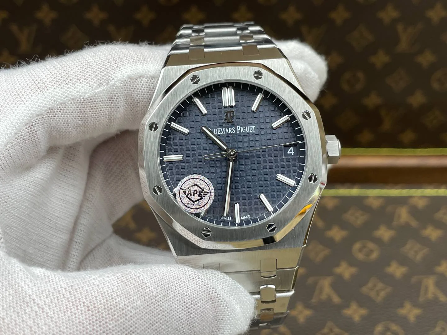 Audemars Piguet Blue Dial — photographed off the sweep