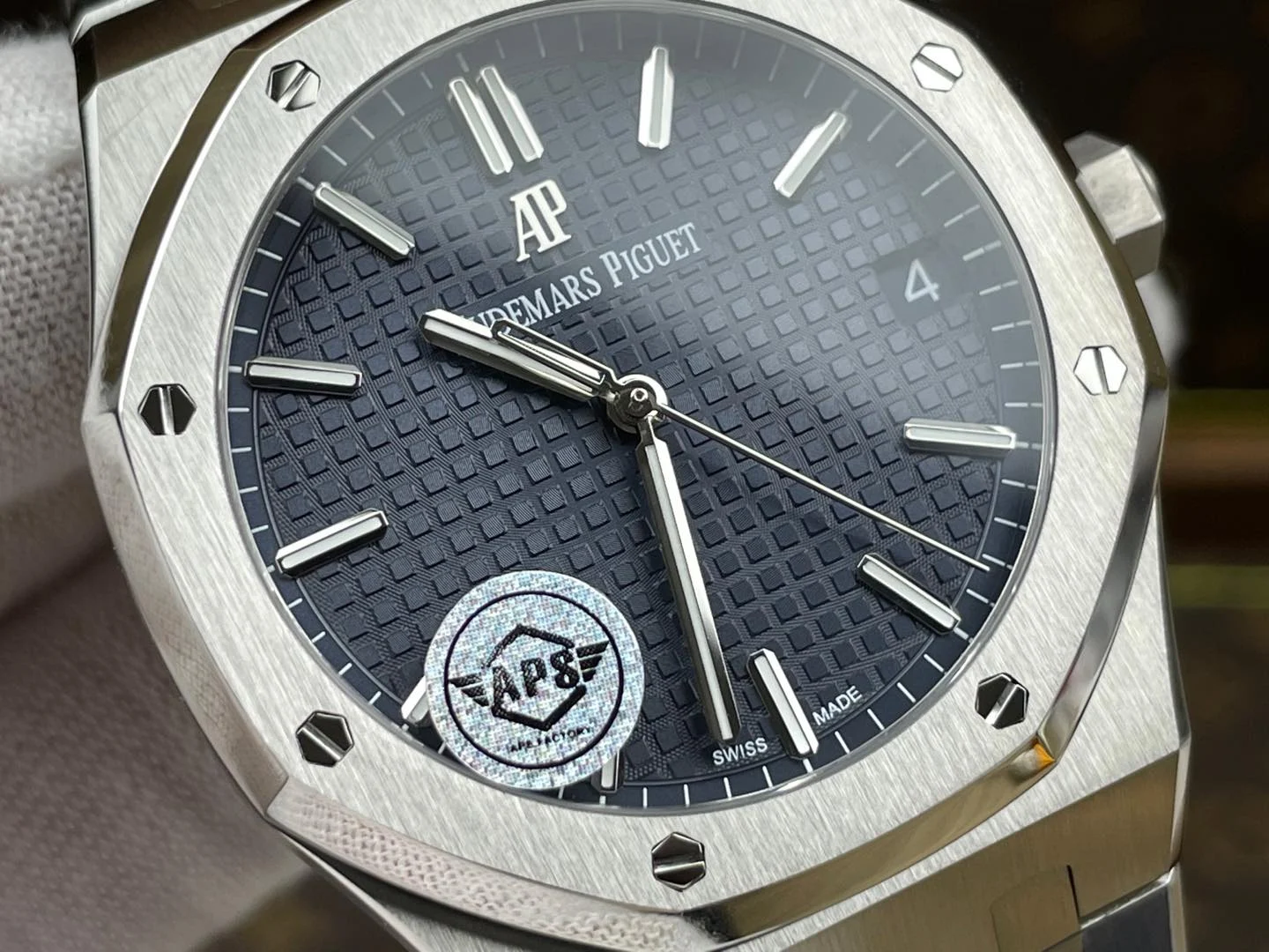 Audemars Piguet Blue Dial — photographed off the sweep