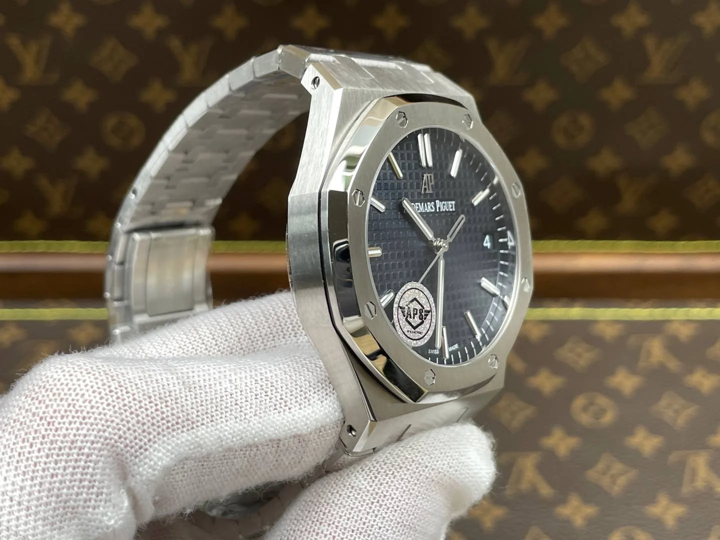Audemars Piguet Blue Dial — photographed off the sweep