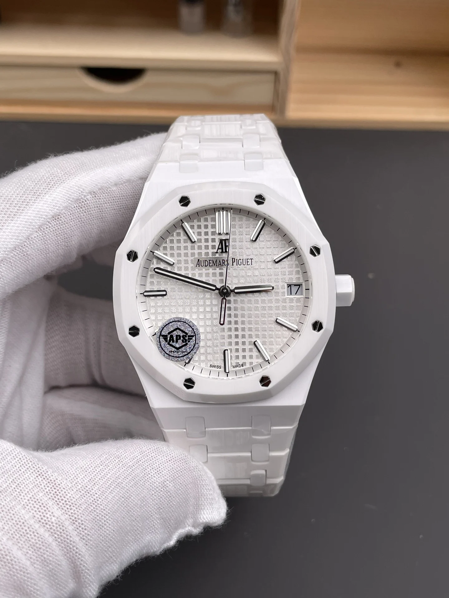Audemars Piguet Ceramic 15500 — photographed off the sweep