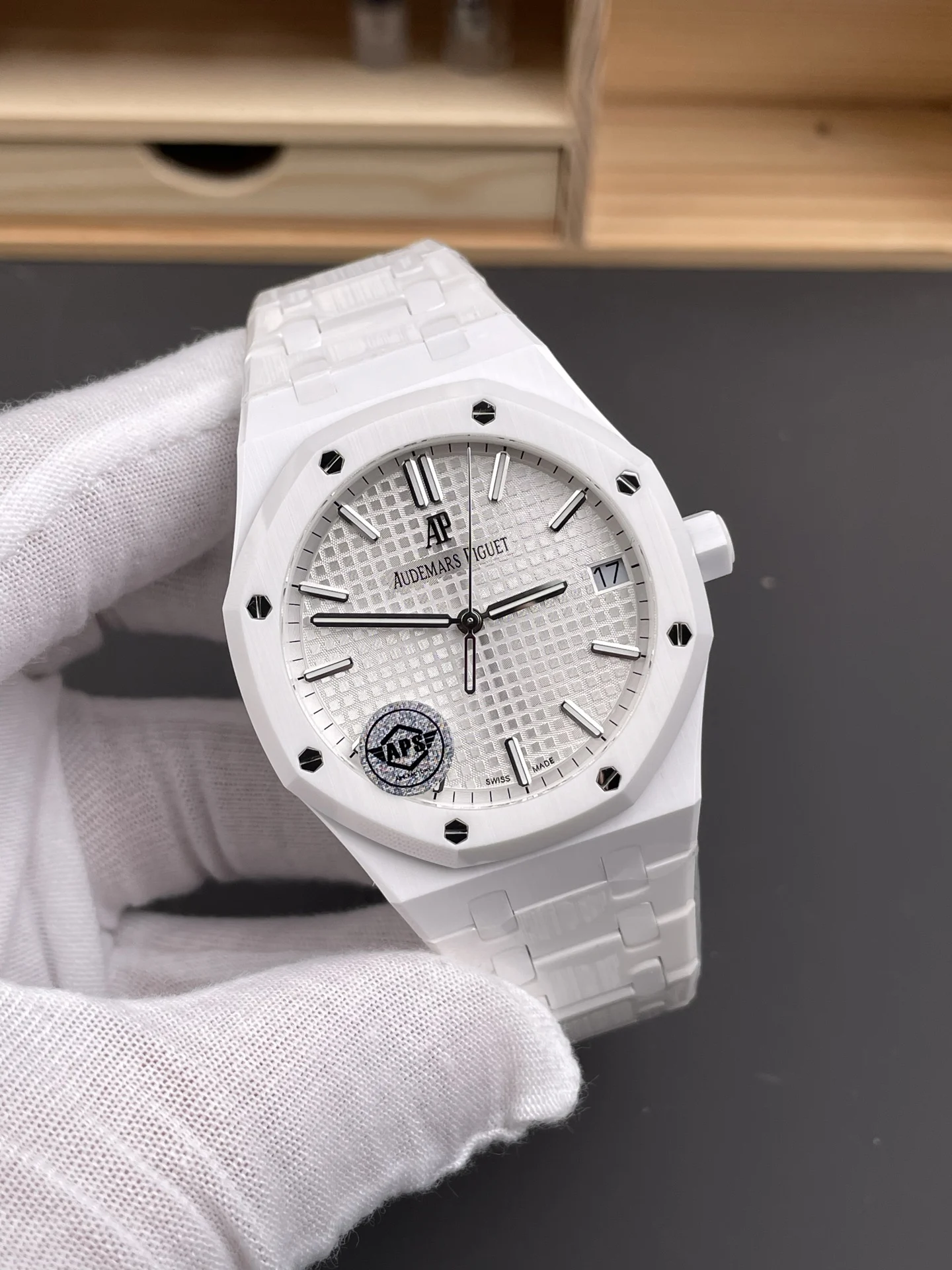 Audemars Piguet Ceramic 15500 — photographed off the sweep