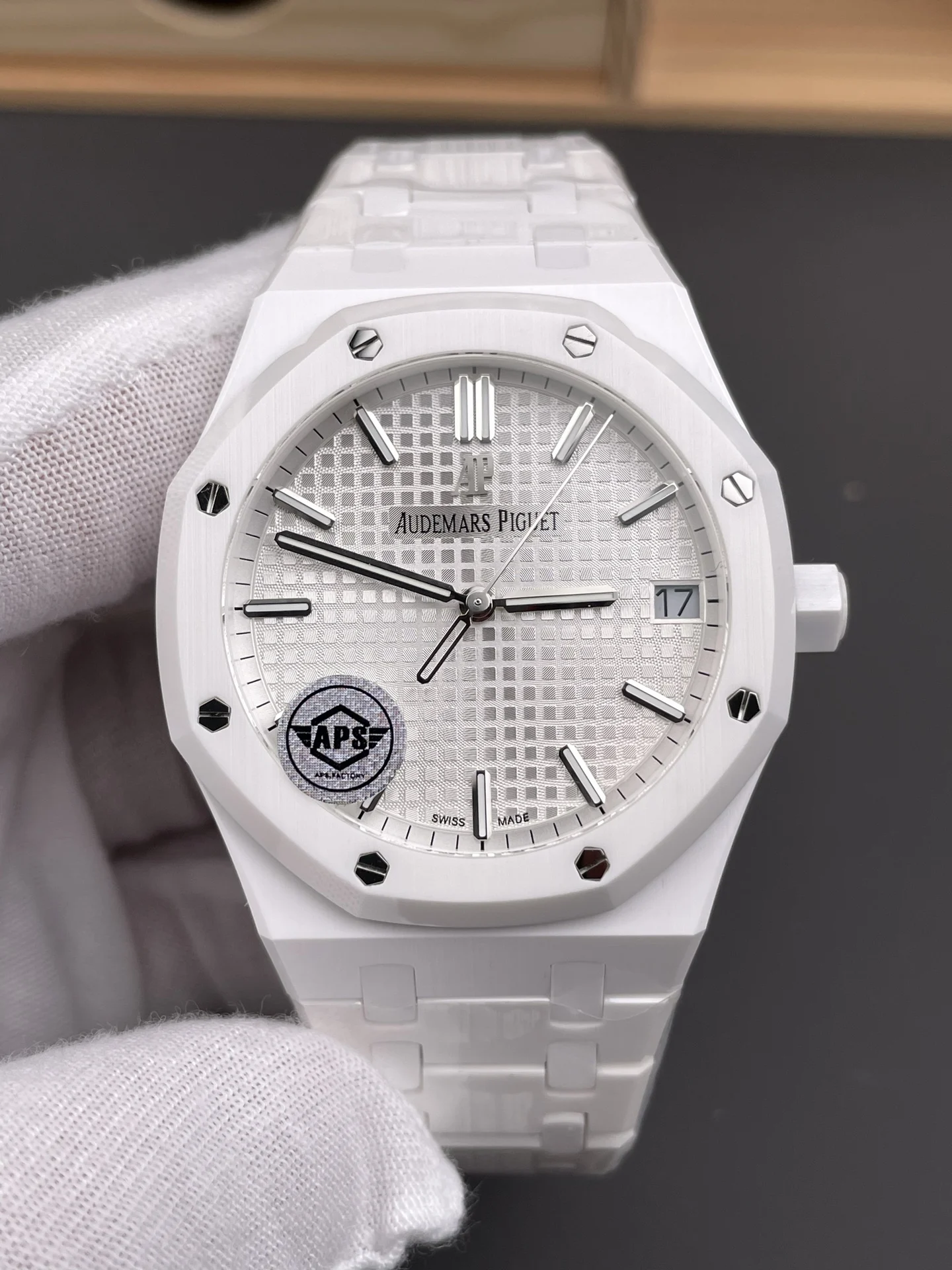 Audemars Piguet Ceramic 15500 — photographed off the sweep