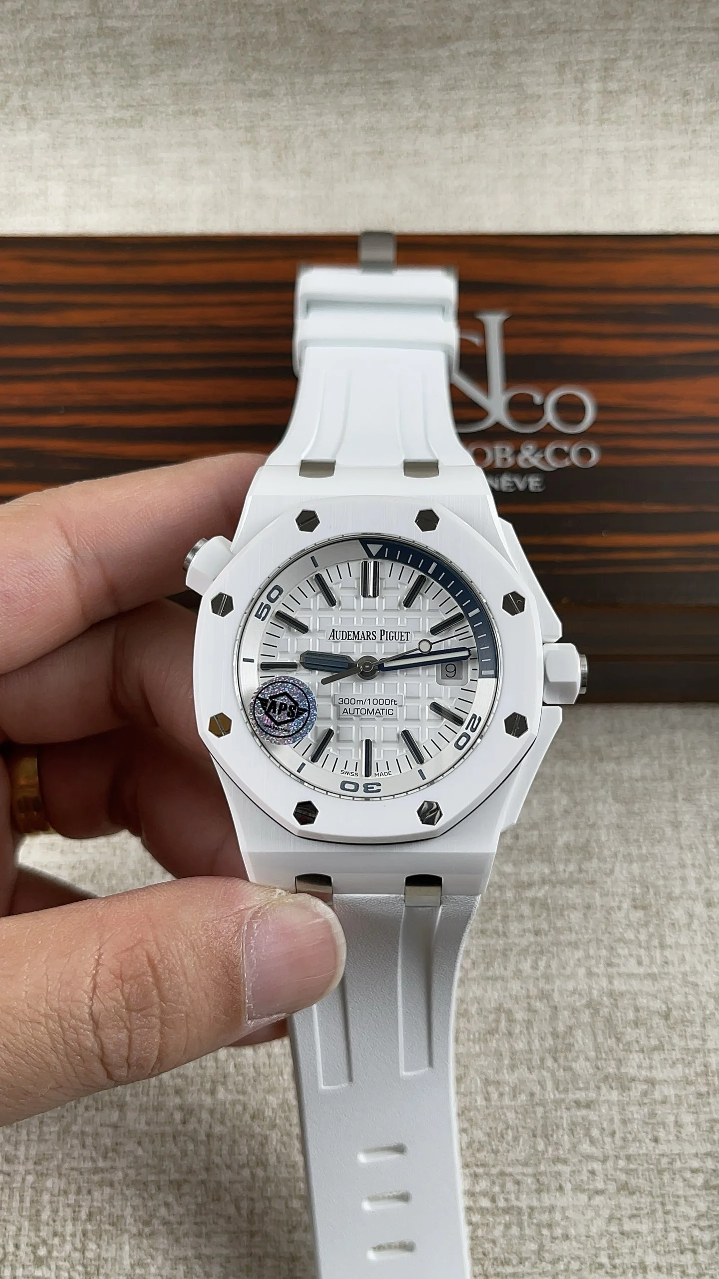 Audemars Piguet Ceramic 15707 — photographed off the sweep
